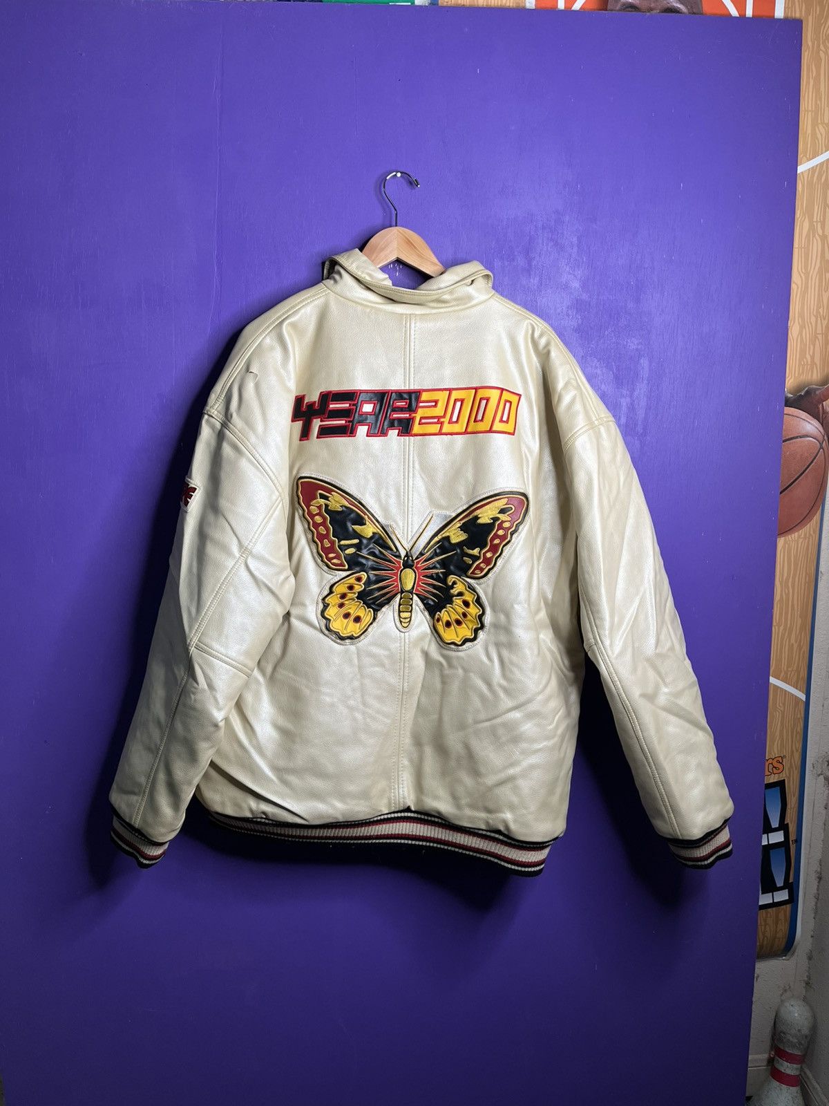Vintage Vintage year 2000 Barcode butterfly leather jacket Size US XXL / EU 58 / 5 - 2 Thumbnail