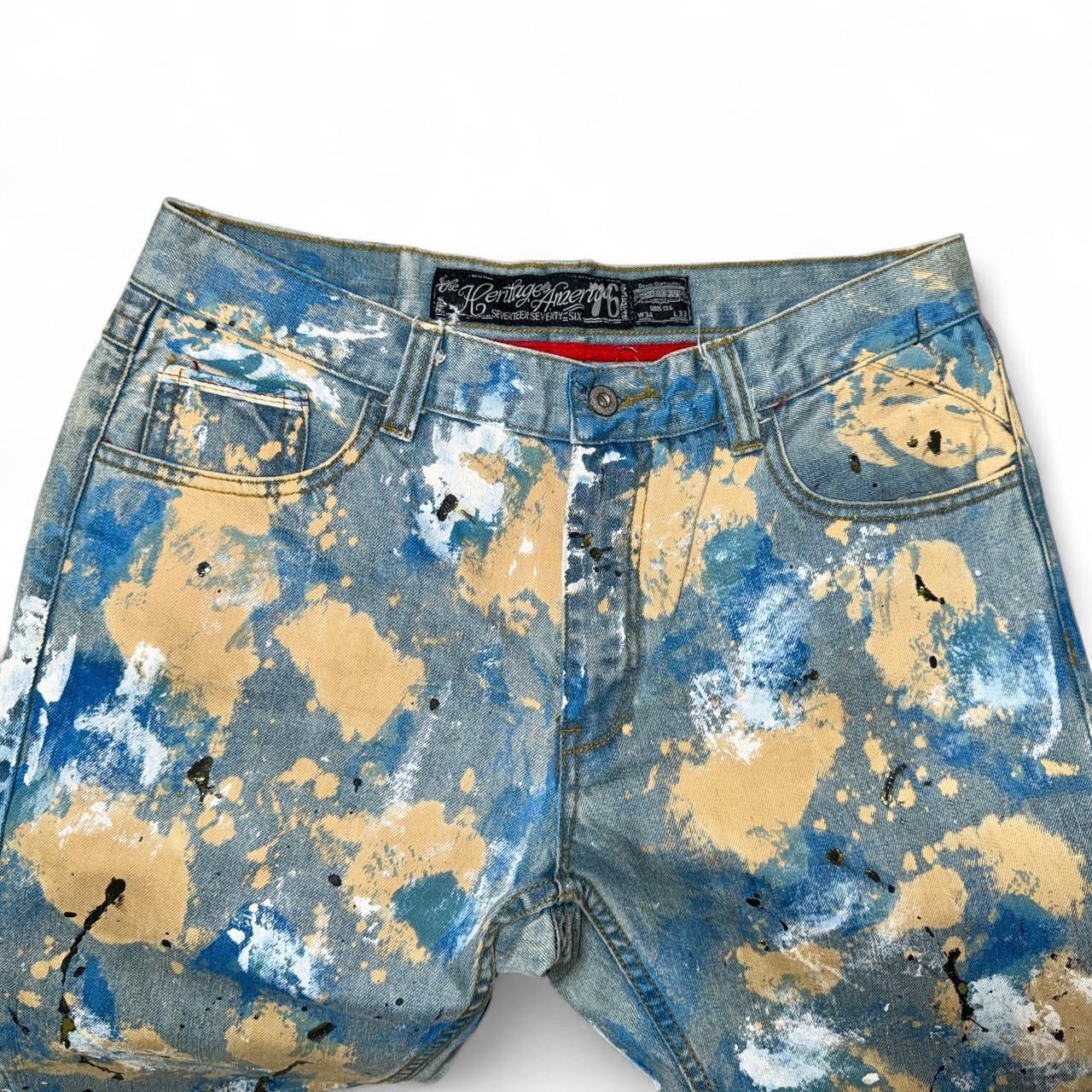 Other The Heritage America Hand painted blue jeans with Size US 34 / EU 50 - 4 Thumbnail