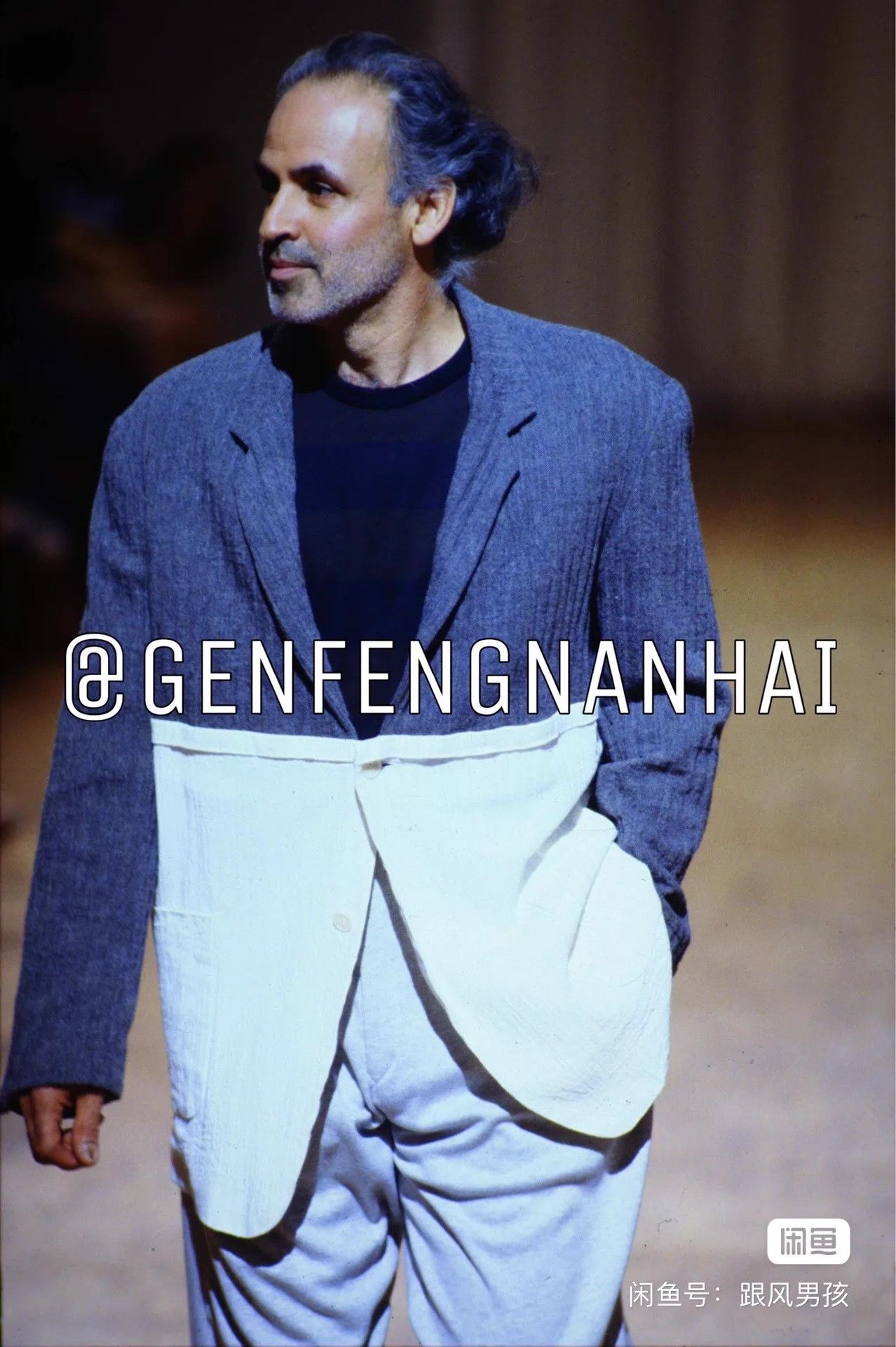Yohji Yamamoto Yohji Yamamoto 94SS Striped-Patchwork Linen Blazer Size US S / EU 44-46 / 1 - 5 Thumbnail