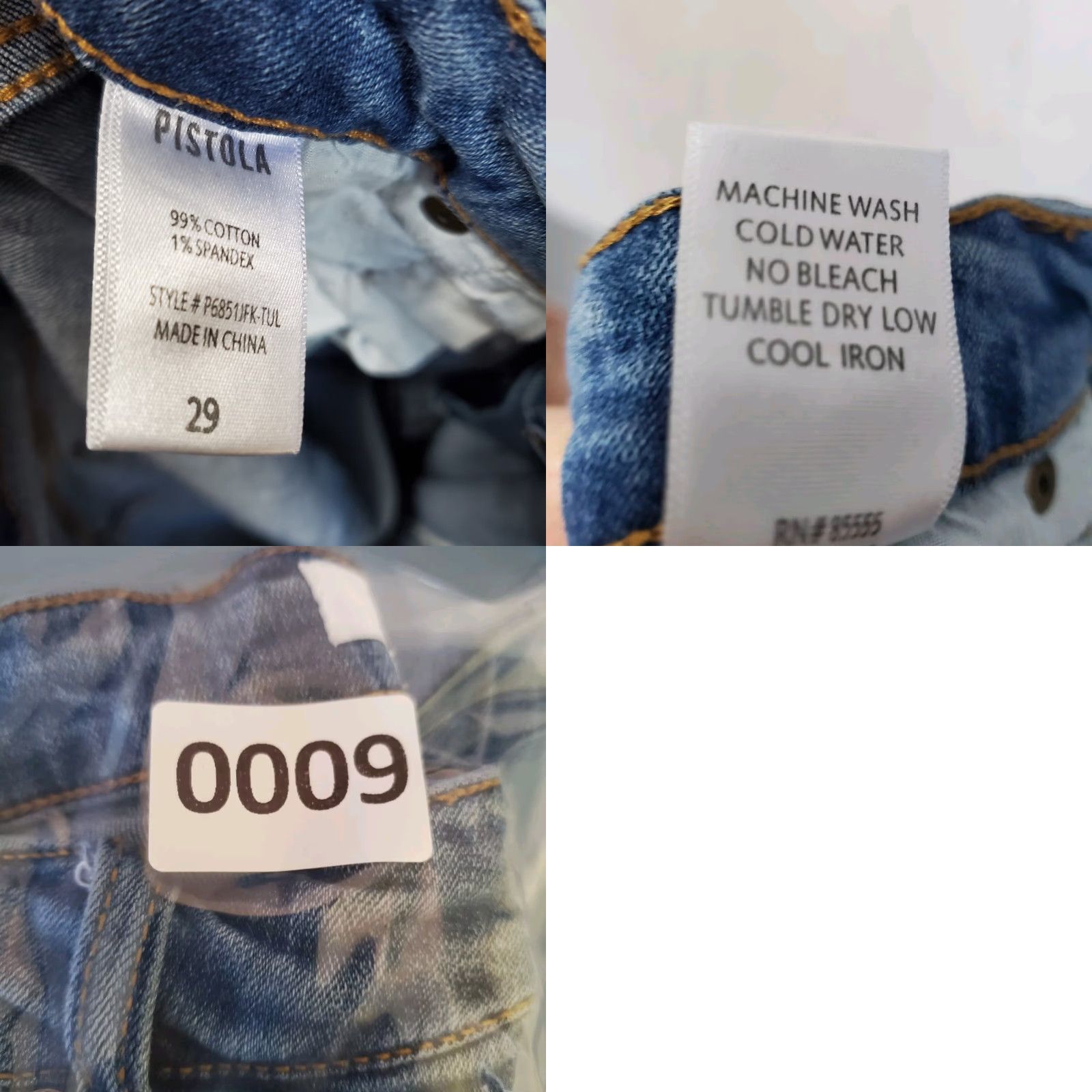 Pistola PISTOLA Jeans Women 29 Blue Mid Rise Tapered Ankle Distressed Released Hem Denim Size 29" - 9 Thumbnail