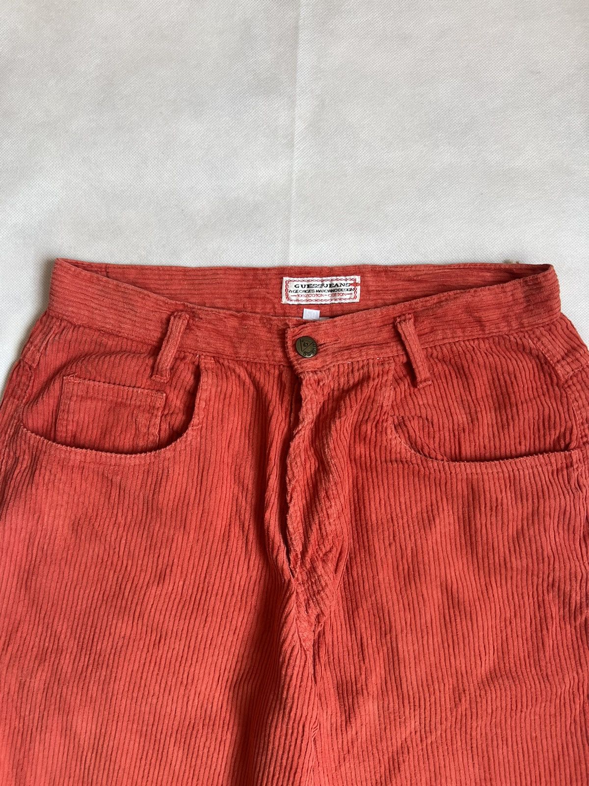 Georges Marciano Guess by Georges Marciano Orange Corduroy Statement Pants Size US 28 / EU 44 - 4 Thumbnail