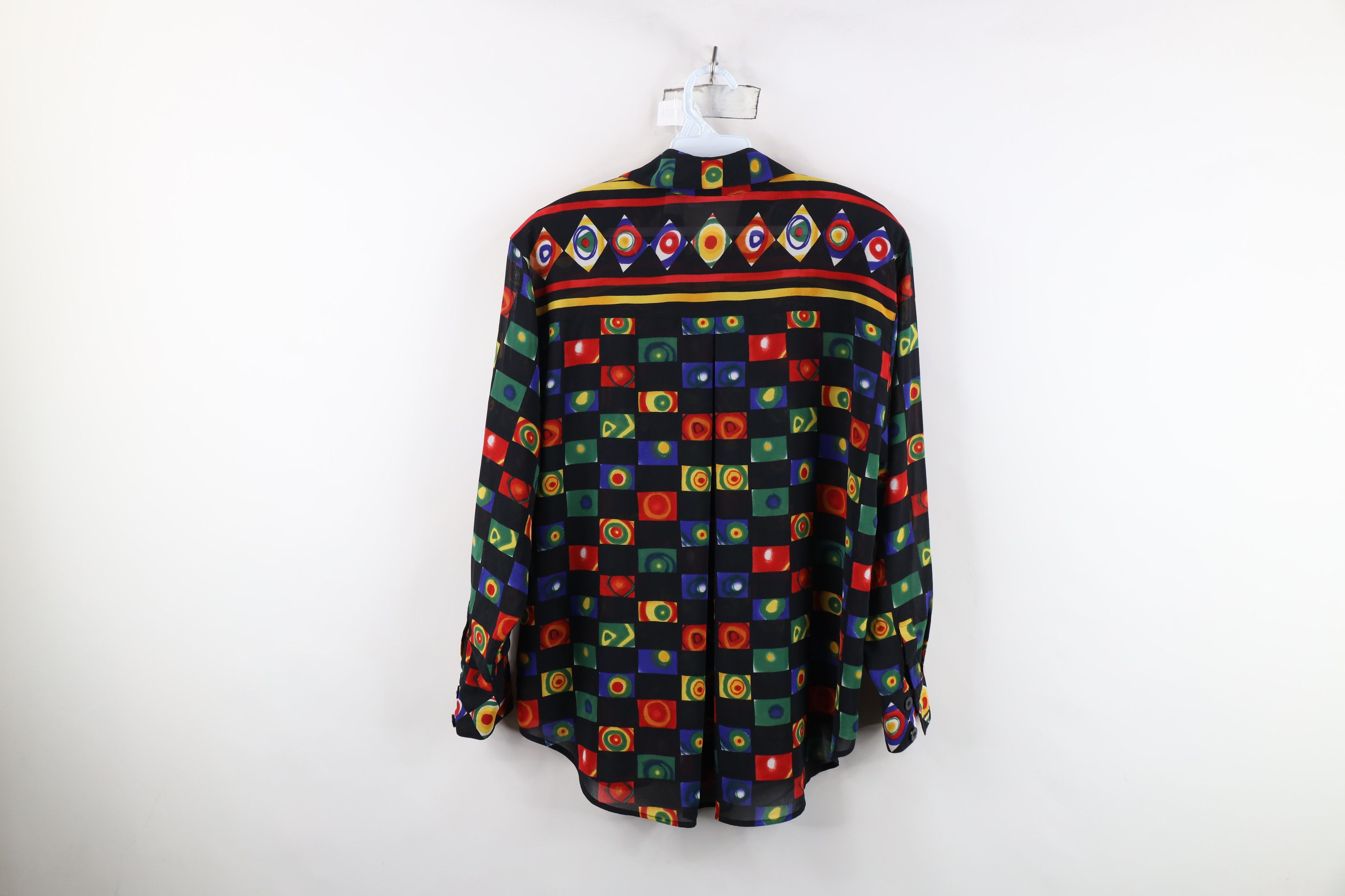 Vintage Vintage 90s Streetwear Geometric Collared Button Shirt Size M / US 6-8 / IT 42-44 - 10 Thumbnail