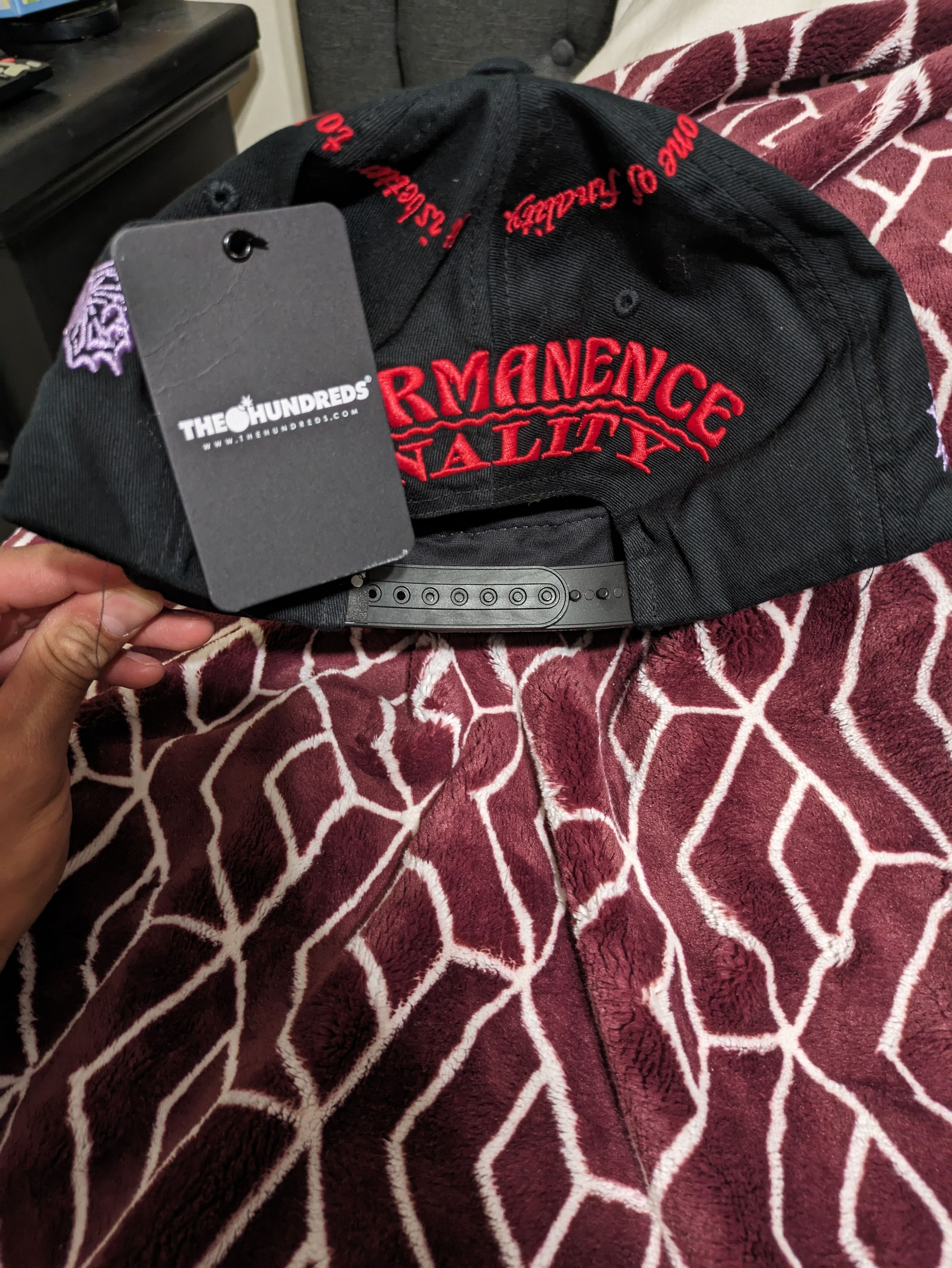 The Hundreds The Hundreds Impermanence Snapback Hat Black Size ONE SIZE - 3 Thumbnail