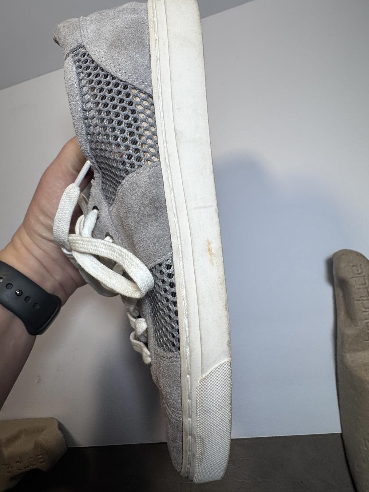 Vince Camuto Vince Camuto Women's Grey Sneaker Size 8 Suede Netted Mesh Size US 8 / IT 38 - 8 Thumbnail