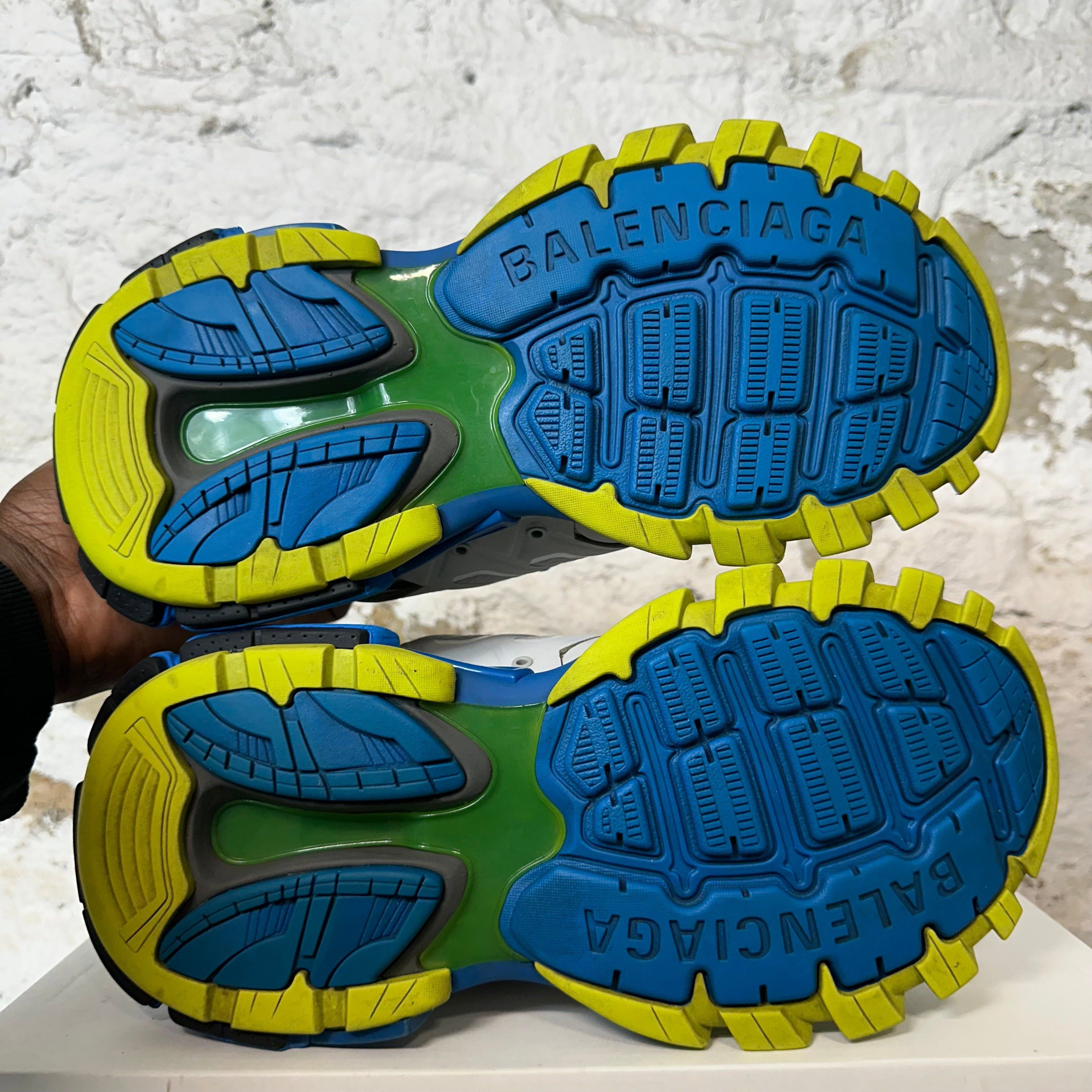Balenciaga Balenciaga Track Runner Gray Blue Yellow Sneaker Sz 8 (41) Size US 8 / EU 41 - 6 Thumbnail