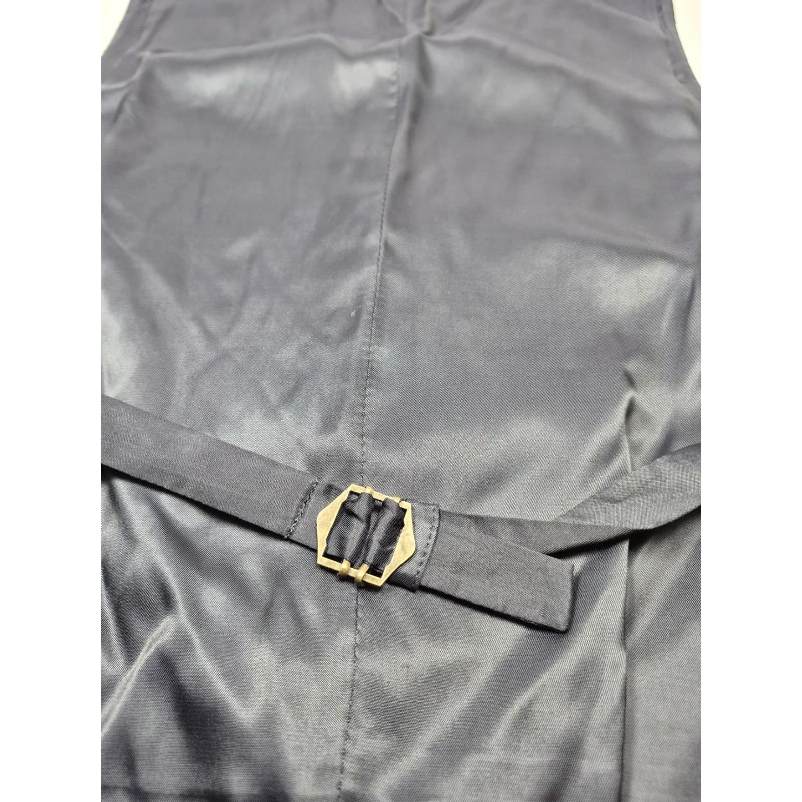 Ralph Lauren VINTAGE Lauren Ralph Lauren Suit Vest Mens 46 Navy Blue 100% Wool Belted NWT Size 46R - 5 Thumbnail
