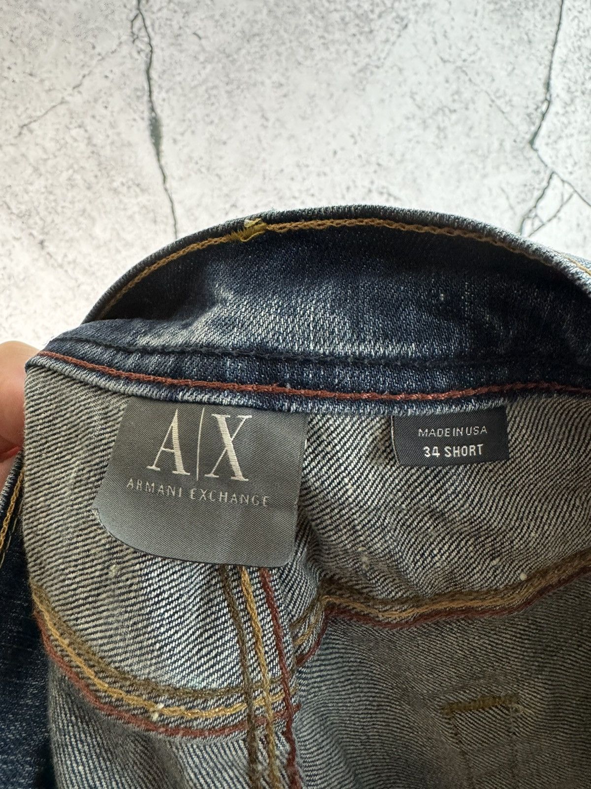 Armani Exchange Vintage 90s Baggy Armani Exchange Dark Wash Denim Jeans! Size US 34 / EU 50 - 3 Thumbnail
