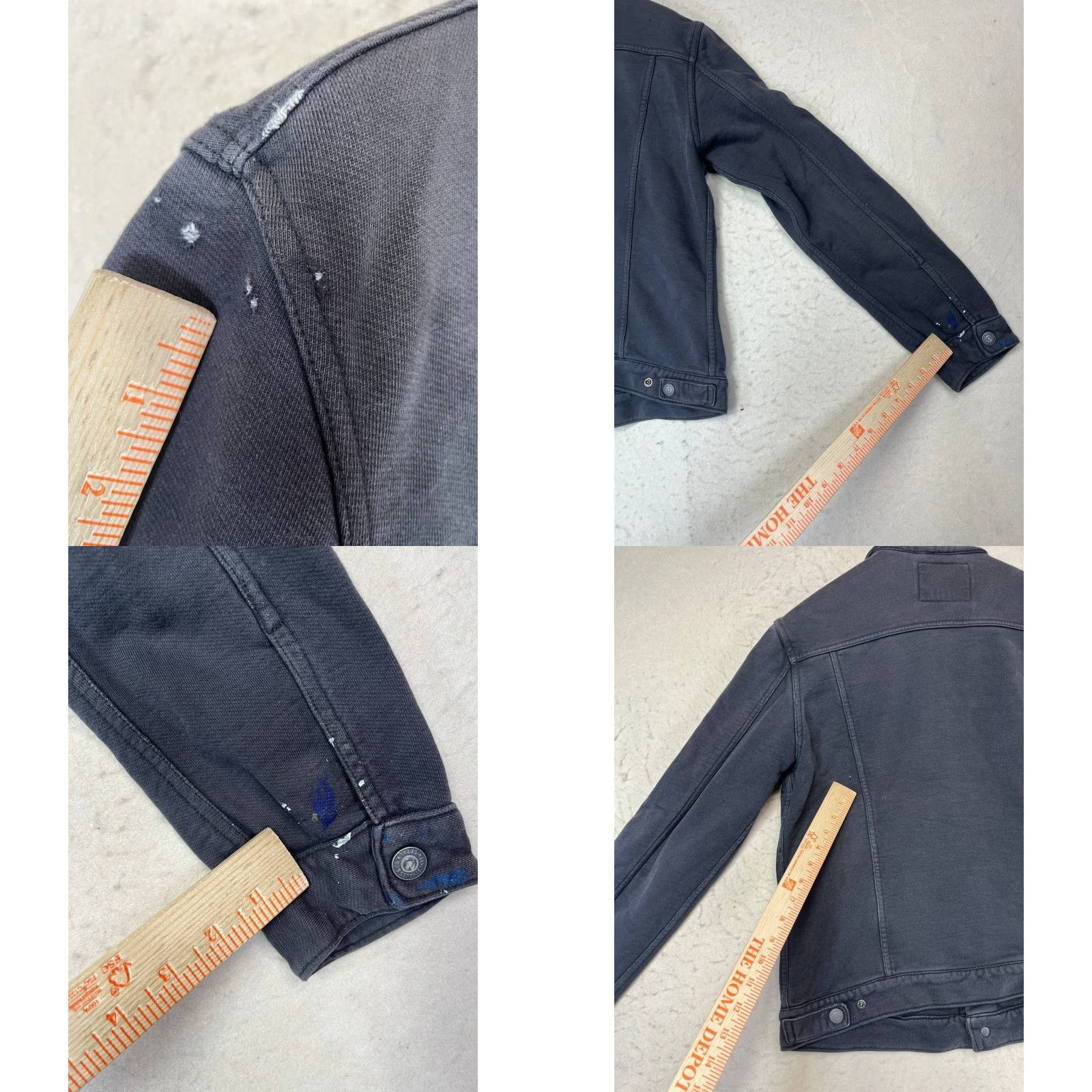 Levi's Levi’s Jacket Bomber Gray Cotton Fleece Men L See Paint Satins Size US L / EU 52-54 / 3 - 8 Thumbnail