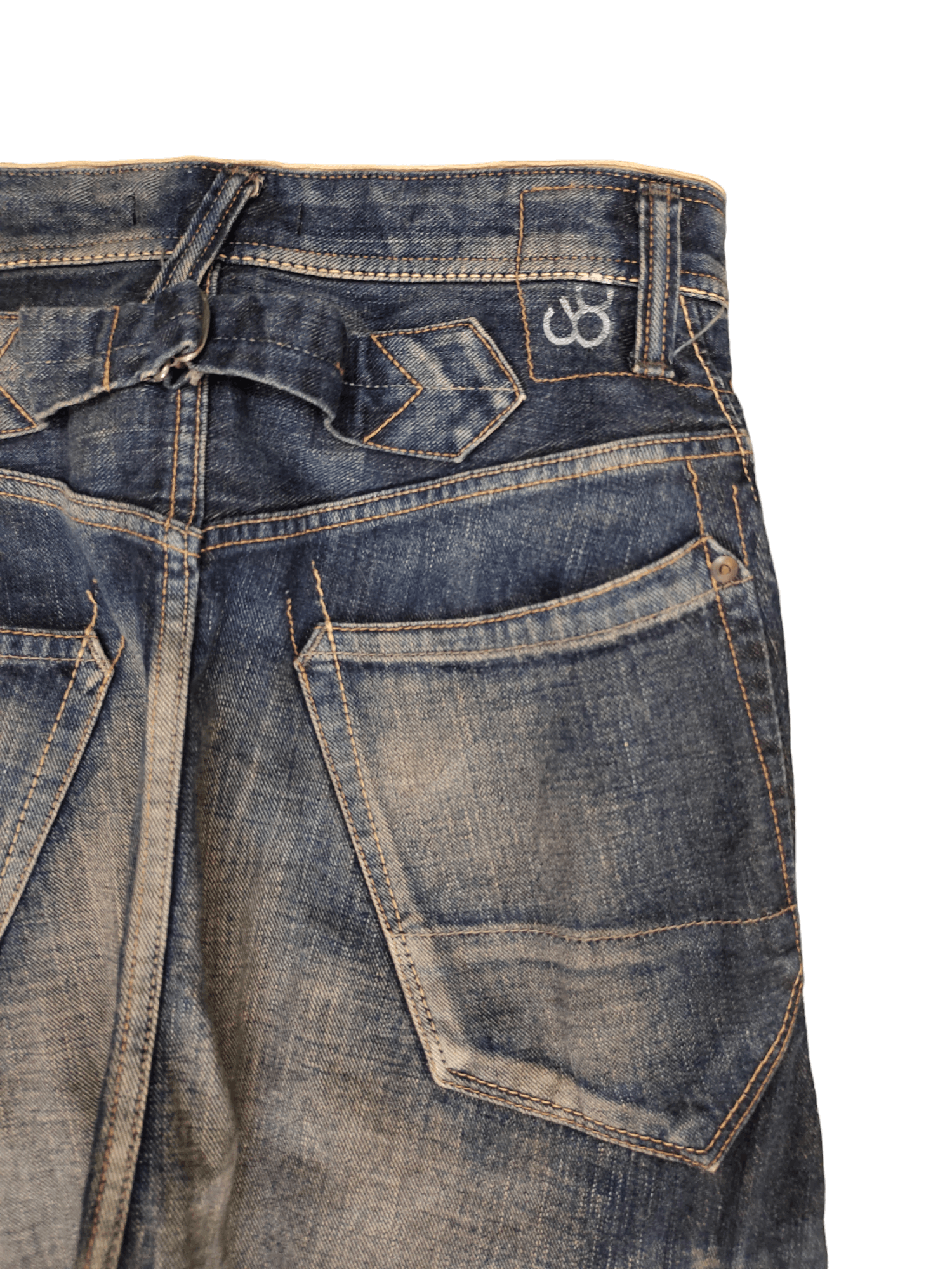 Number (N)ine × Undercover 1990s Jonhbull Spiral Cut Selvedge Denim Pants Redline Size US 29 - 3 Thumbnail
