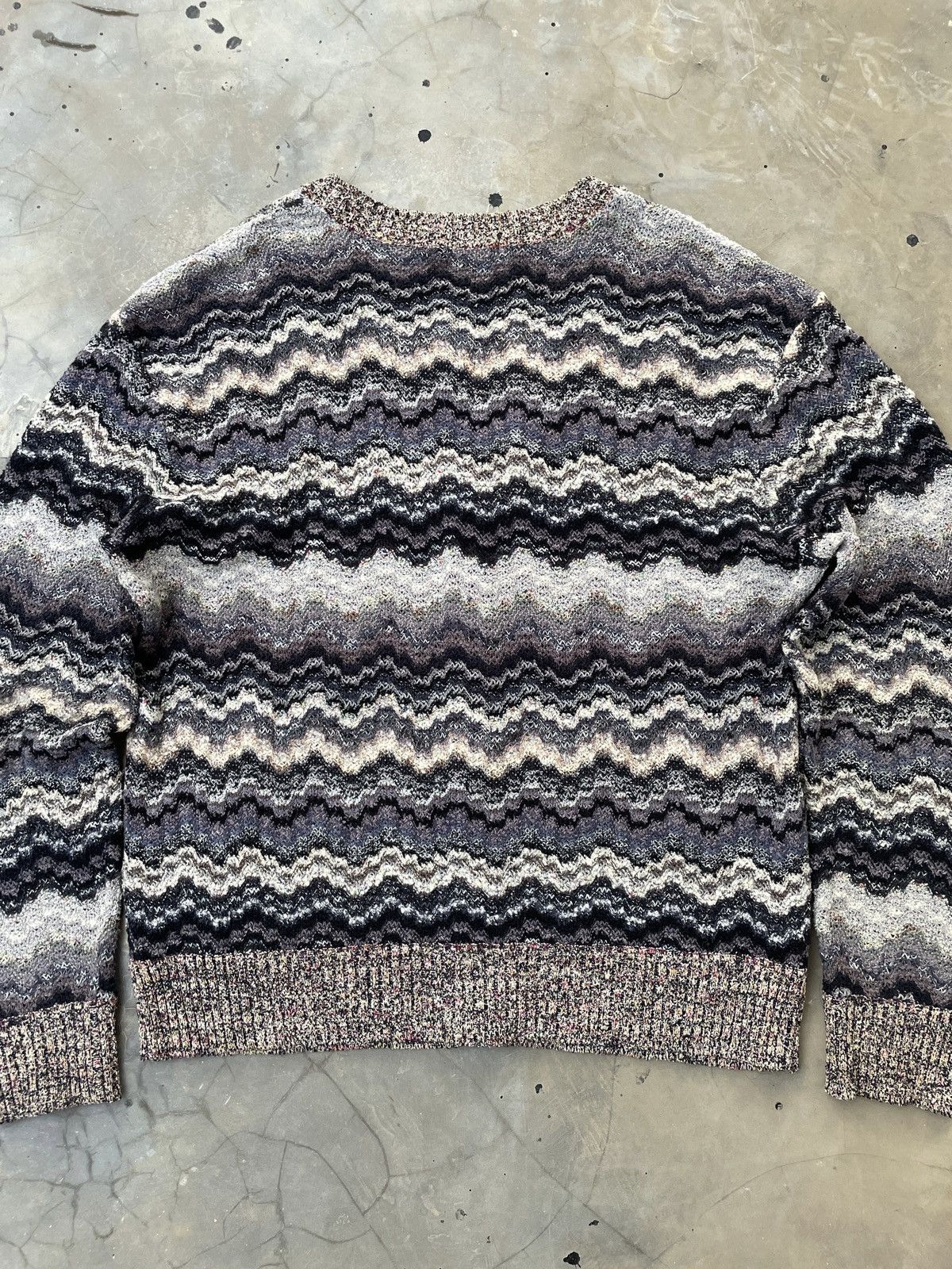 Vintage Missoni Caperdoni Knit Cardigan Zig Zag Pattern Jacket Size XL / US 12-14 / IT 48-50 - 6 Thumbnail