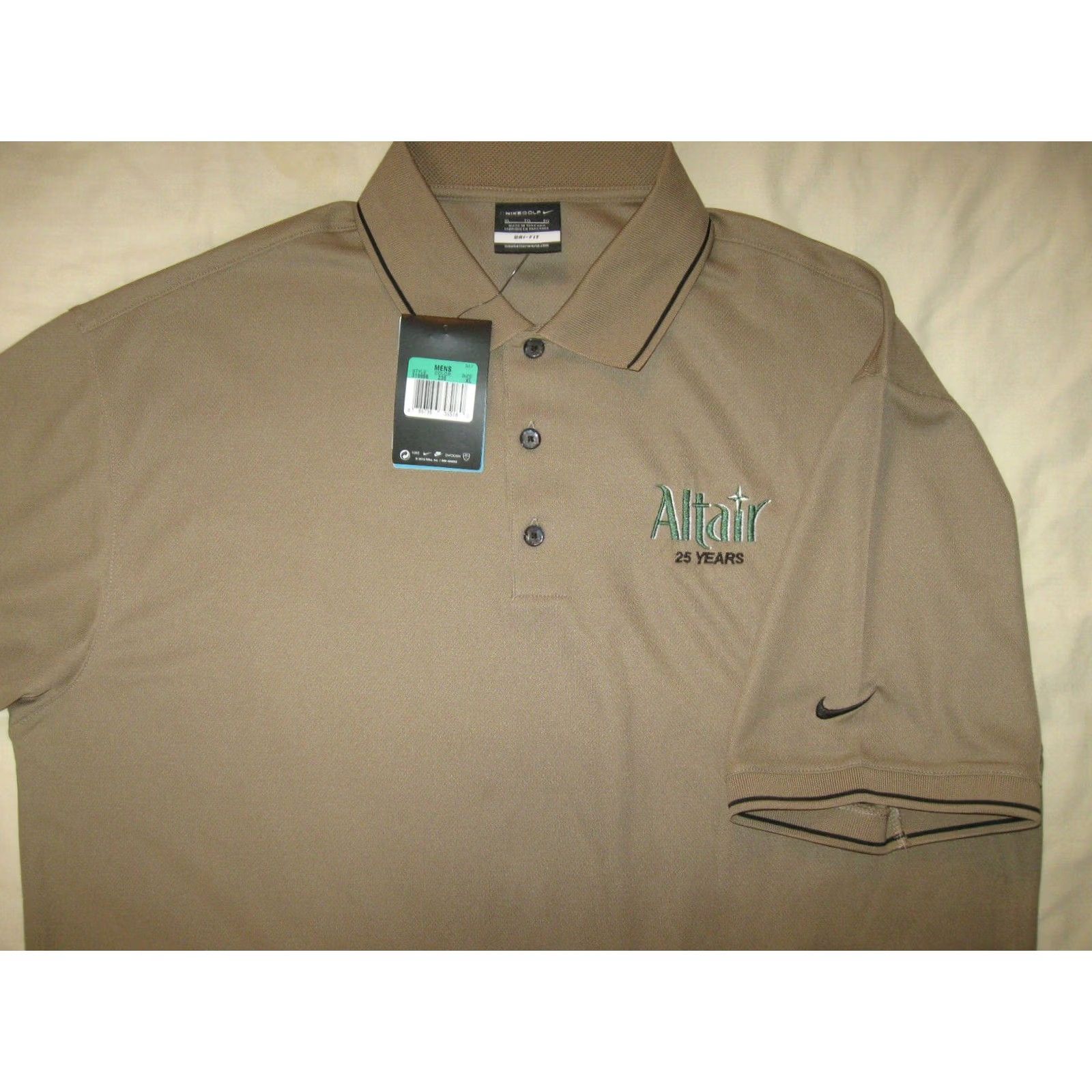 Nike Nike Golf Polo Shirt Men XL Gold/Beige Casual Polo Nike Golf Mens XL Polo Shirt Size US XL / EU 56 / 4 - 2 Thumbnail