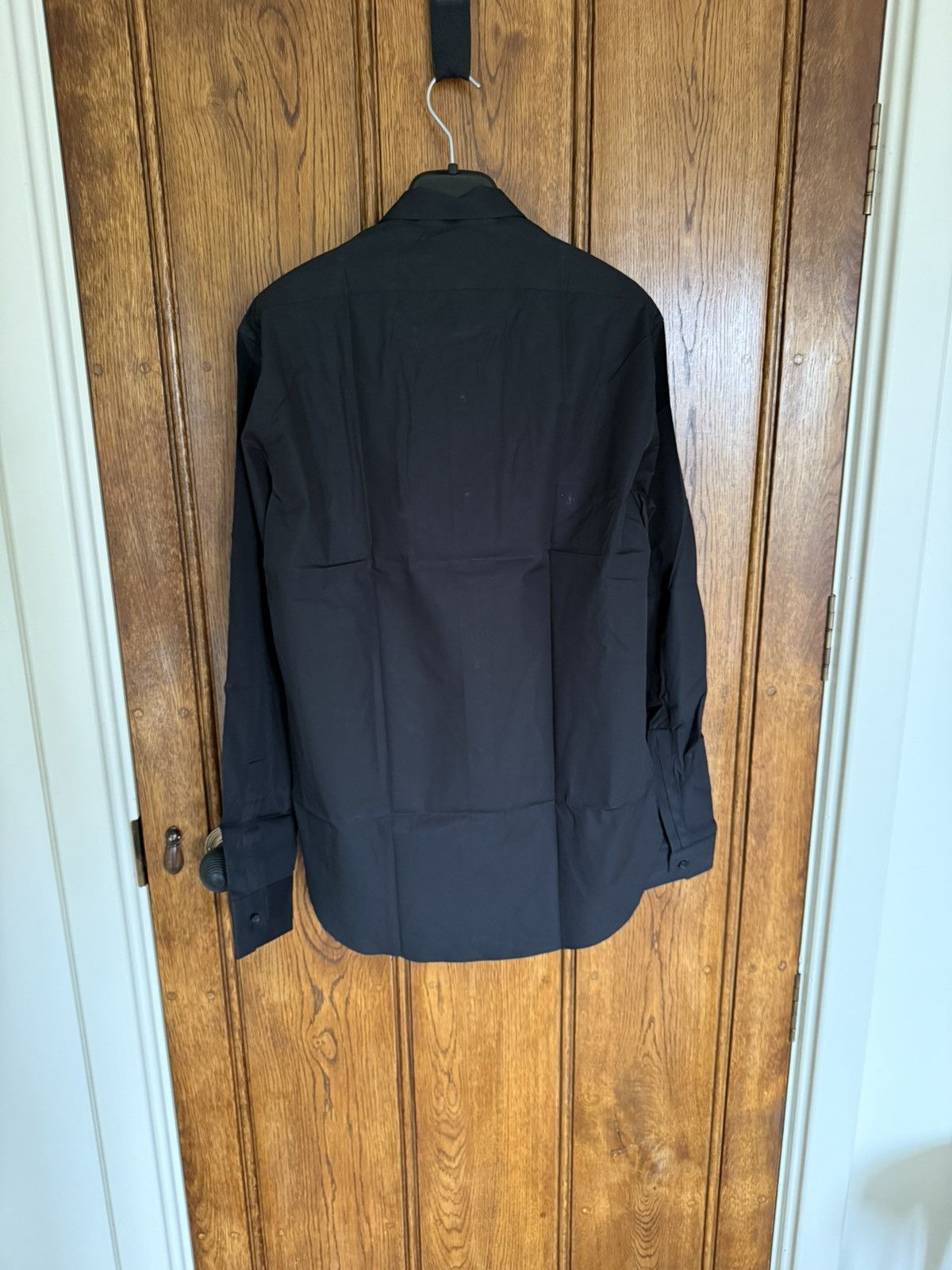 Saint Laurent Paris FW19 Saint Laurent black fixed collar shirt 38 grail Size 38R - 12 Thumbnail