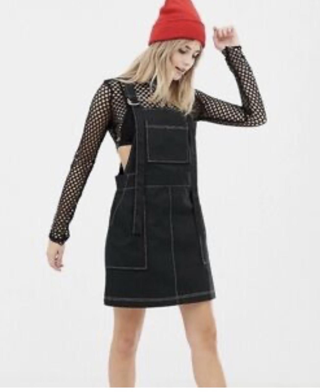 The Ragged Priest The Ragged Priest Black Denim Dungaree Overall Dress Size S / US 4 / IT 40 - 1 Thumbnail