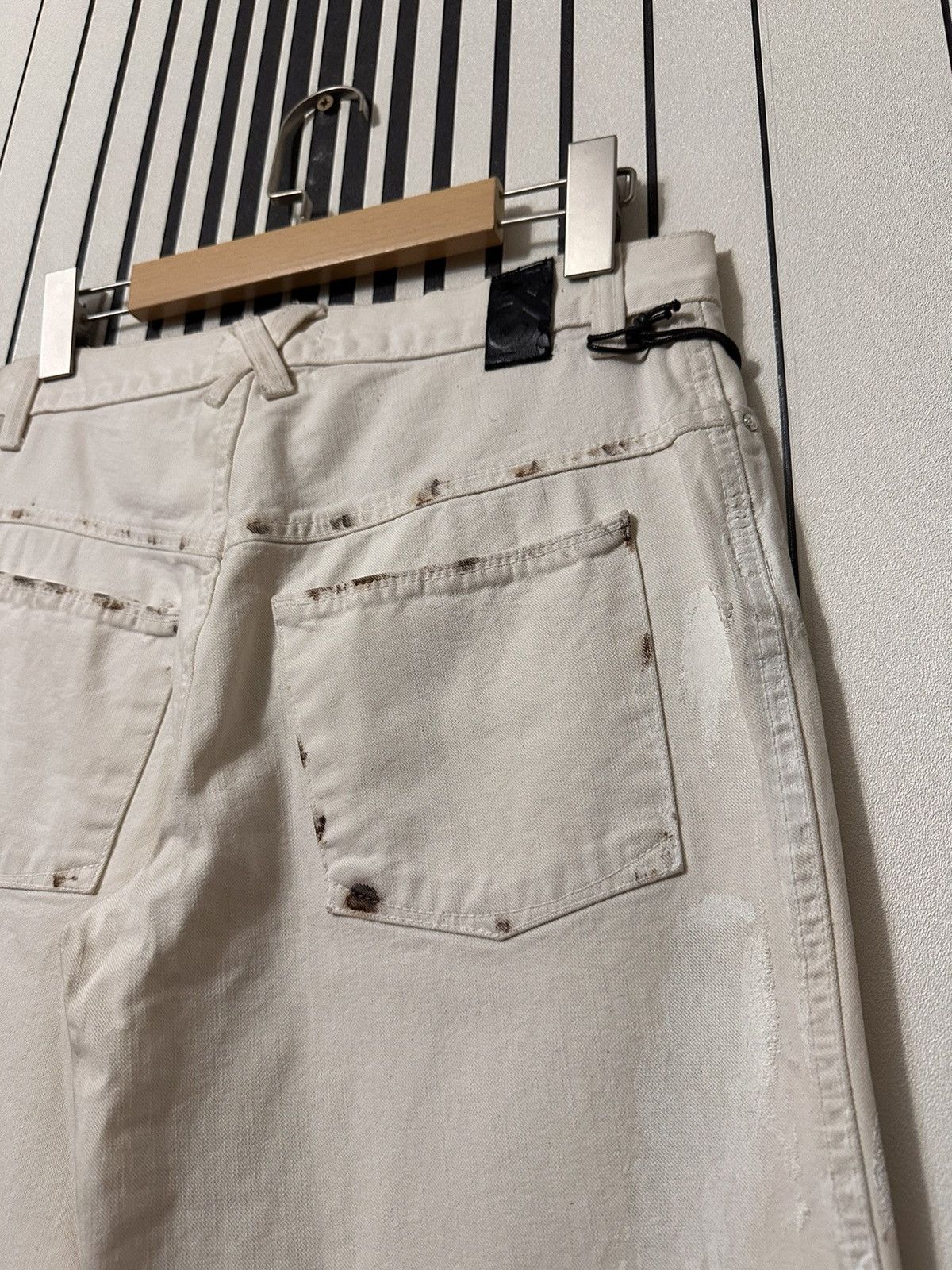 Gianfranco Ferre S/S04 Gianfranco Ferre Burned Painted Y2k Flared Denim Pants Size US 30 / EU 46 - 13 Thumbnail