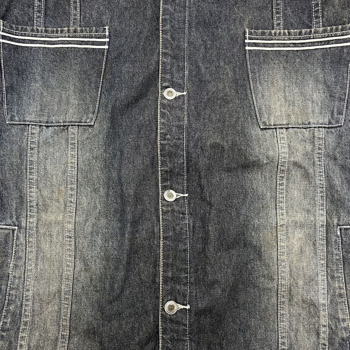 Rocawear × Vintage Vintage Y2K Rocawear Big Logo Black Wash Denim Jacket Size US XXL / EU 58 / 5 - 10 Thumbnail