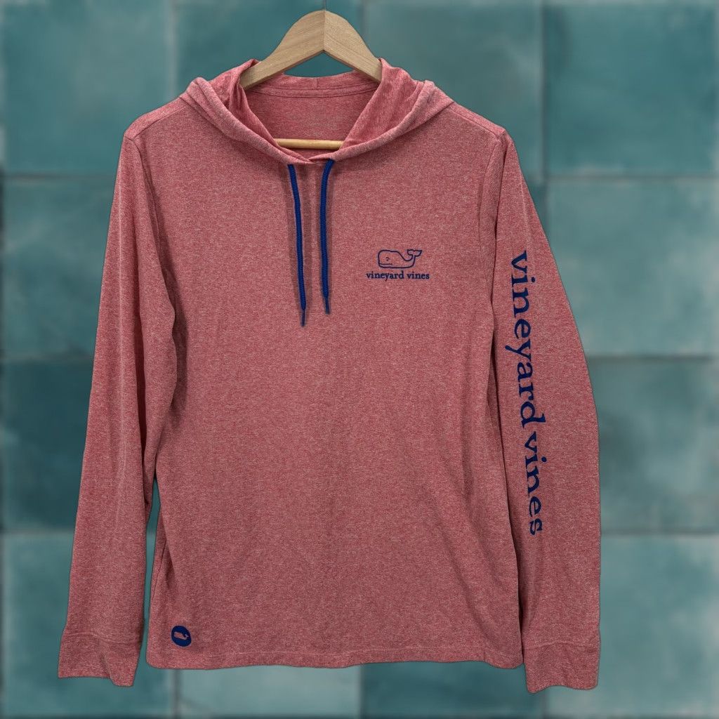 Vineyard Vines Vineyard Vines Performance Hoodie Shirt Mens XS Red Long Sleeve Hooded Whale Logo Top Size US XS / EU 42 / 0 - 1 Thumbnail