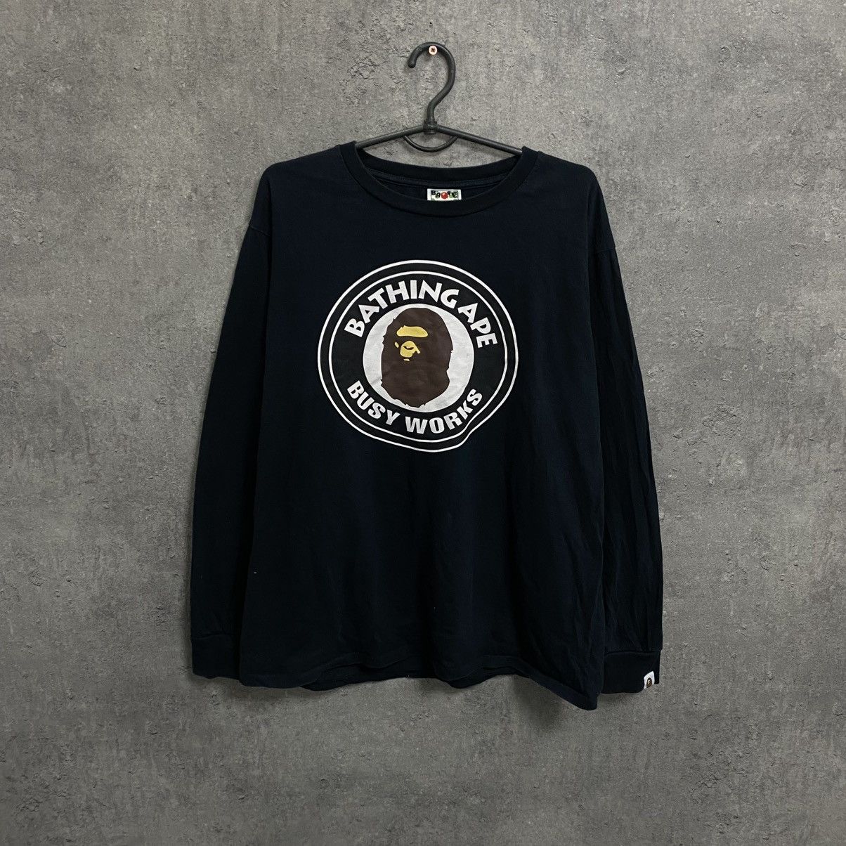 Bape A Bathing Ape Bape Long Sleeve Big Logo Shirt Size US L / EU 52-54 / 3 - 1 Thumbnail
