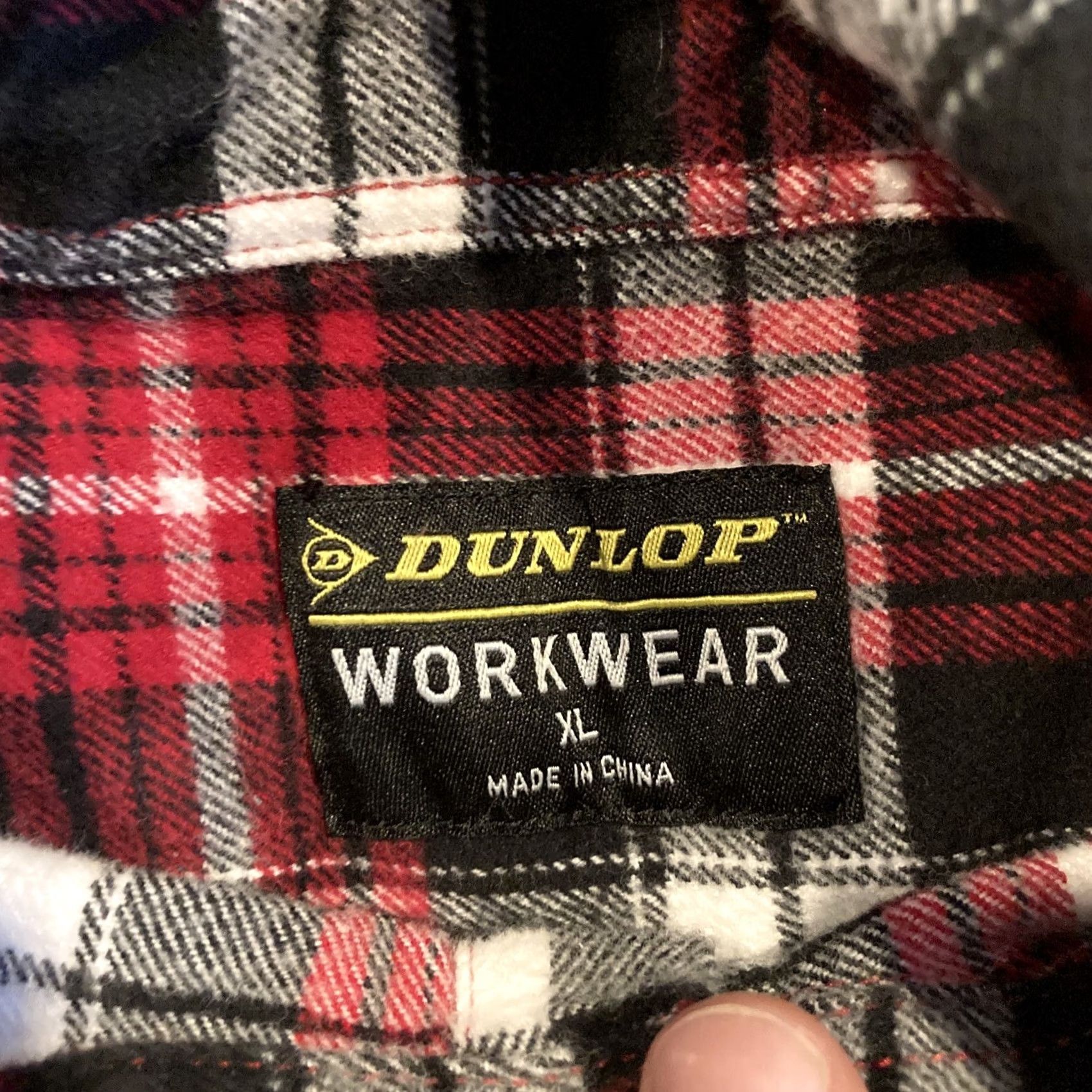 Dunlop Dunlop Workwear Button-Up Shirt XL Men Flannel Red Black White Plaid Long Sleeve Button-Down multicolor Colorful Pattern Size US XL / EU 56 / 4 - 2 Thumbnail