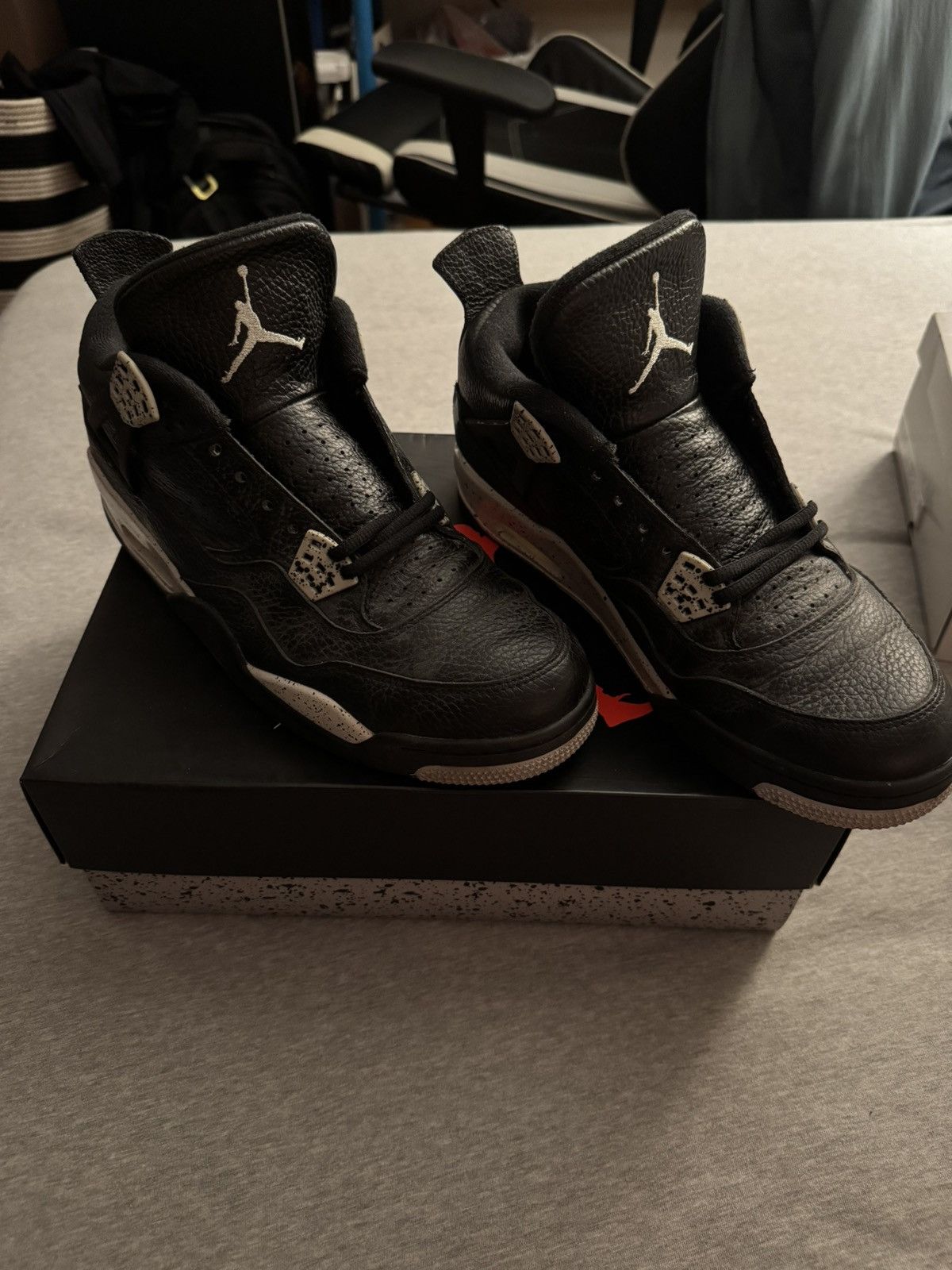 Jordan Brand × Nike Jordan 4 Retro Black Oreo Size US 11.5 / EU 44-45 - 1 Thumbnail