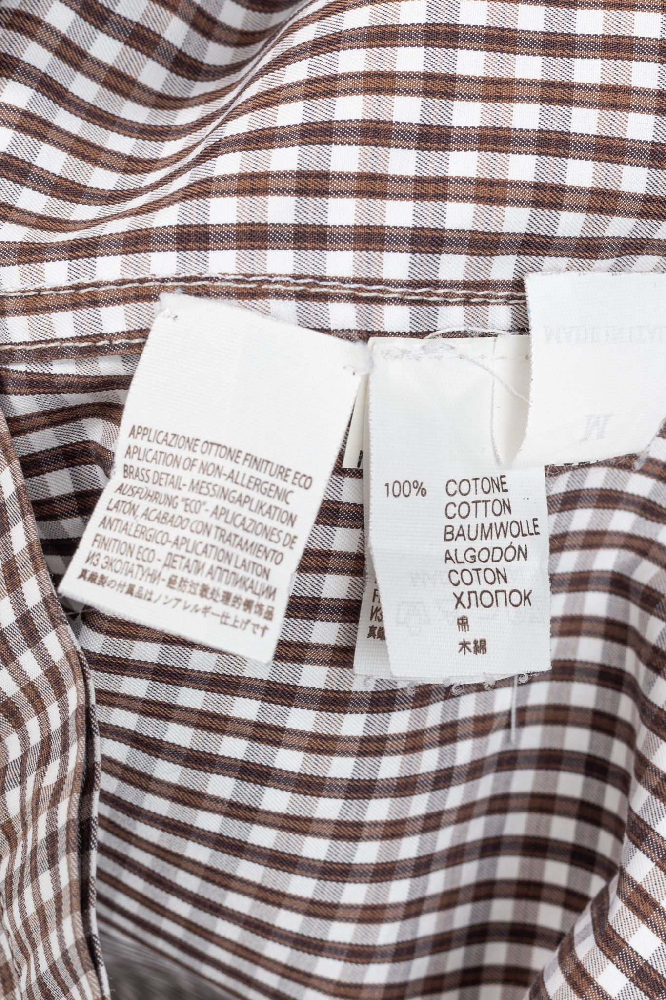 Brunello Cucinelli Brunello Cucinelli Gingham Cotton Monili Button Shirt Size M / US 6-8 / IT 42-44 - 9 Thumbnail