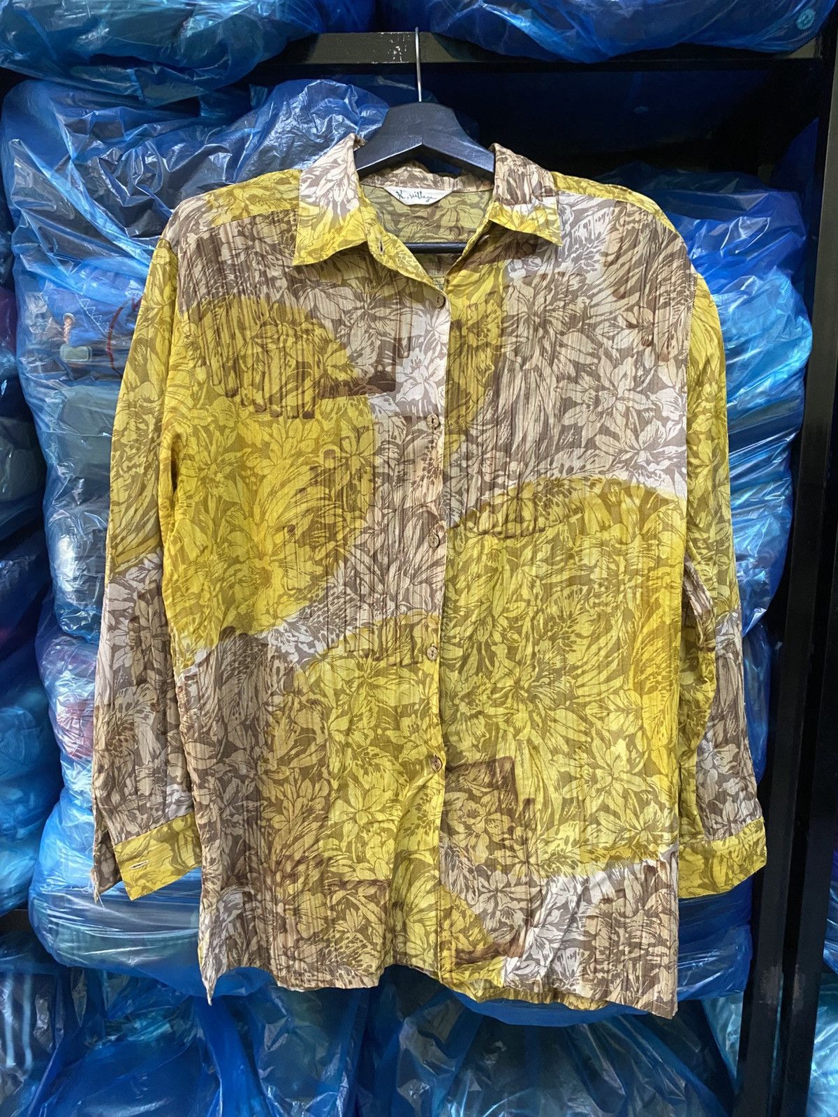Japanese Brand Vintage Japanese K. VILLEGE Floral Patchwork Cotton Shirt Size M / US 6-8 / IT 42-44 - 1 Thumbnail