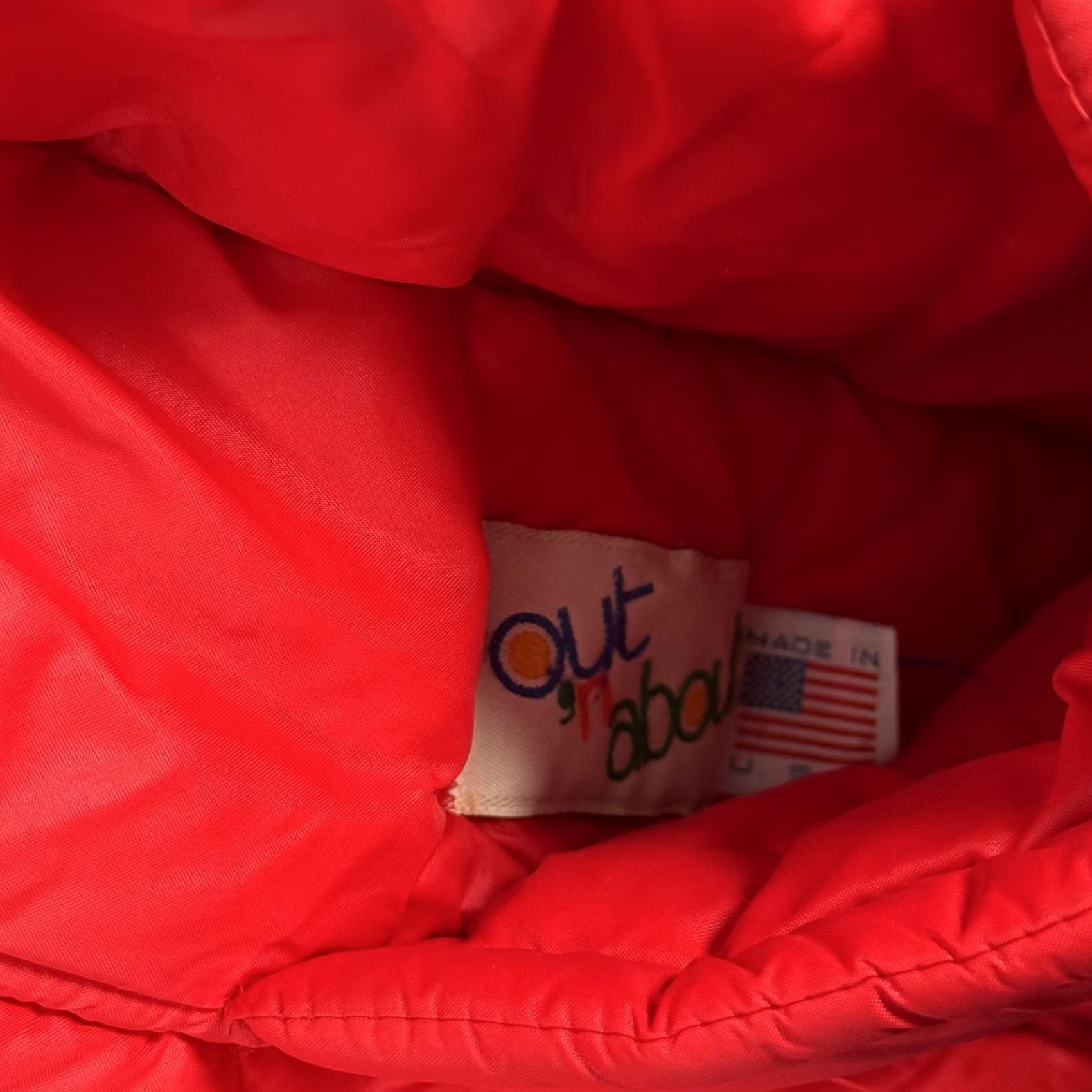 Vintage VINTAGE 80s Retro Hooded Quilted Puffer Coat Large Winter Jacket Made in USA Women's Out N About Red Size L / US 10 / IT 46 - 4 Thumbnail