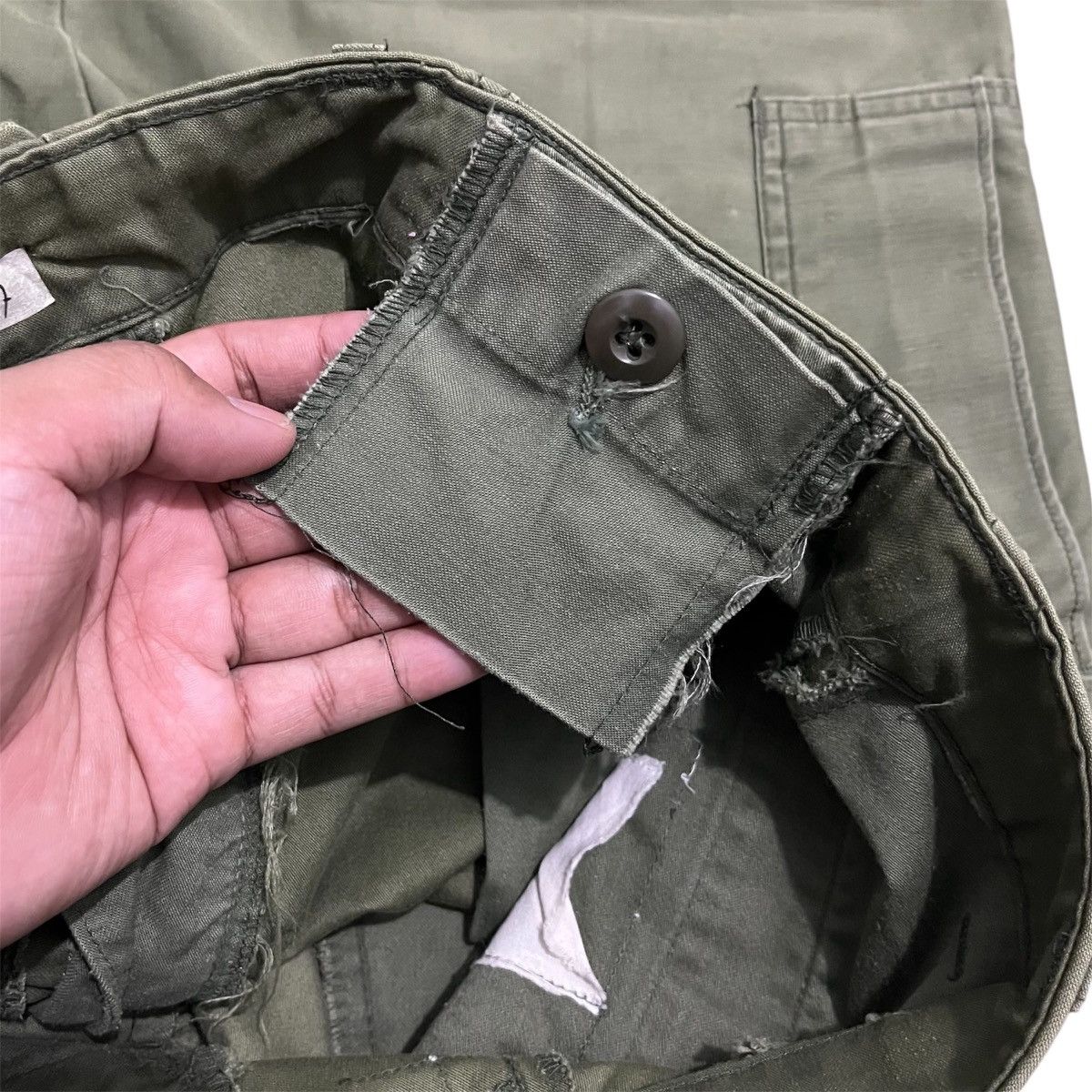 Vintage 70s M65 True Vintage Military War Cargo Pant Amikaji Style Size US 31 - 15 Thumbnail