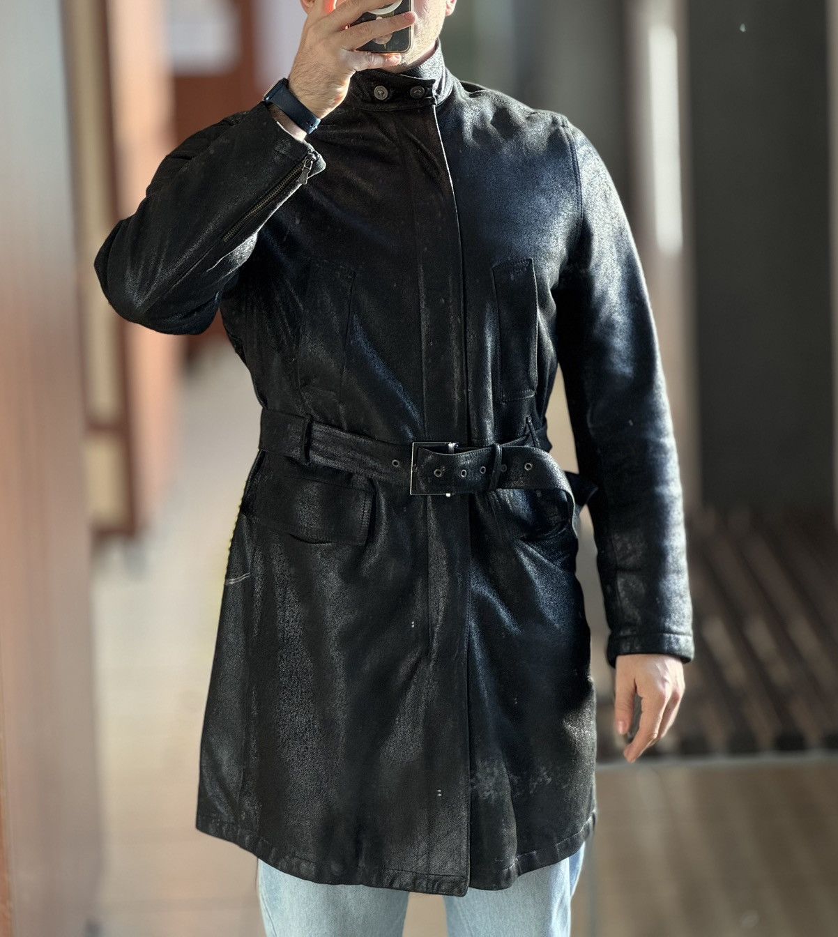 Versace Versace leather trench jacket size 50 IT, international M Size US M / EU 48-50 / 2 - 15 Thumbnail