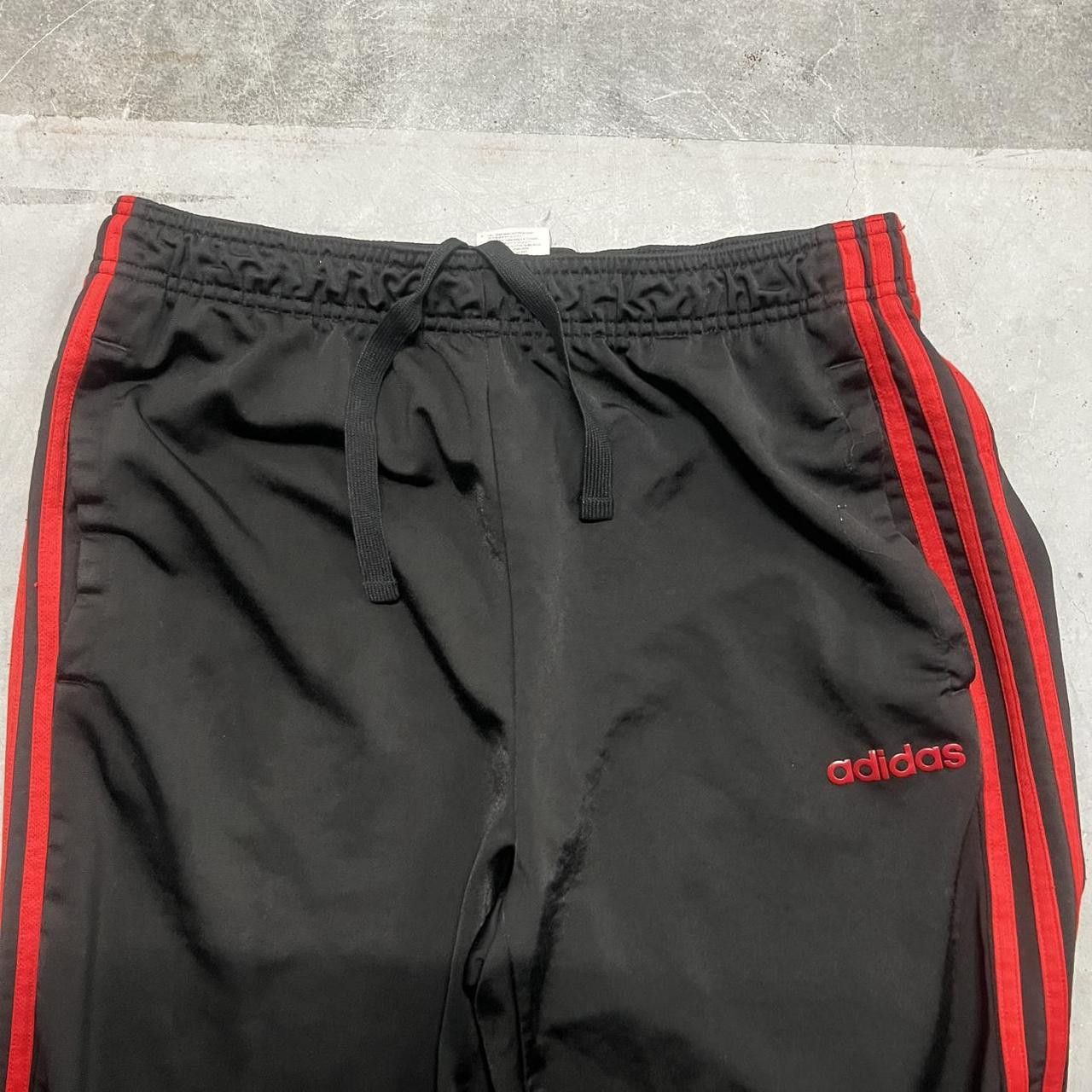 Adidas × Vintage Vintage Y2K/2000s Baggy Adidas Red Striped Trackpants! Size US 34 / EU 50 - 3 Thumbnail