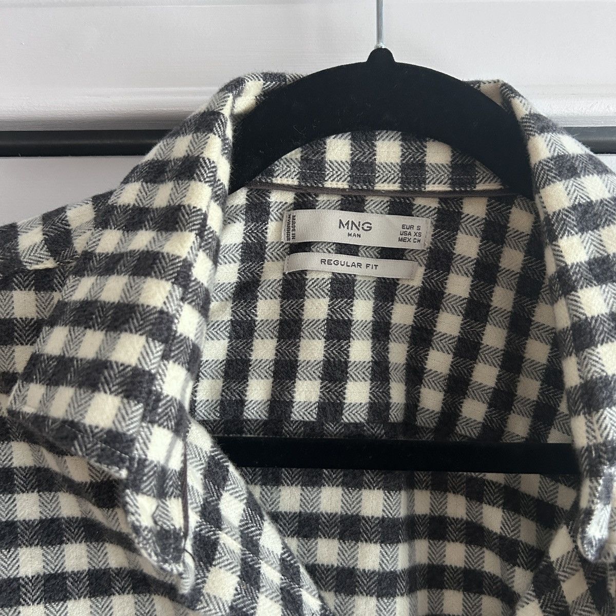 Mango Black and white flannel gingham shirt Size US S / EU 44-46 / 1 - 2 Thumbnail