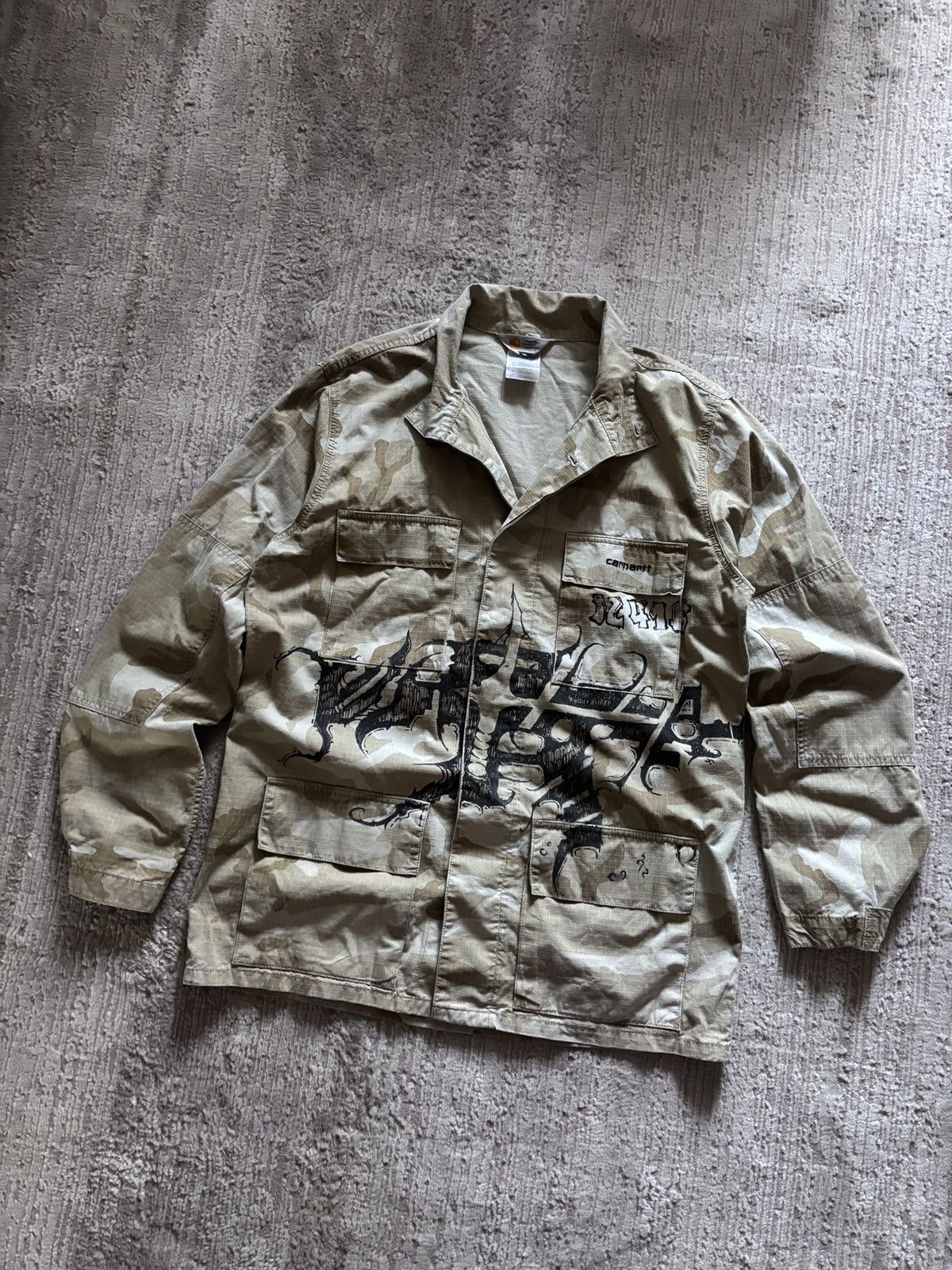Carhartt Carhartt Vintage Camo Hand Painted Custom Desert Jacket Size US L / EU 52-54 / 3 - 1 Thumbnail