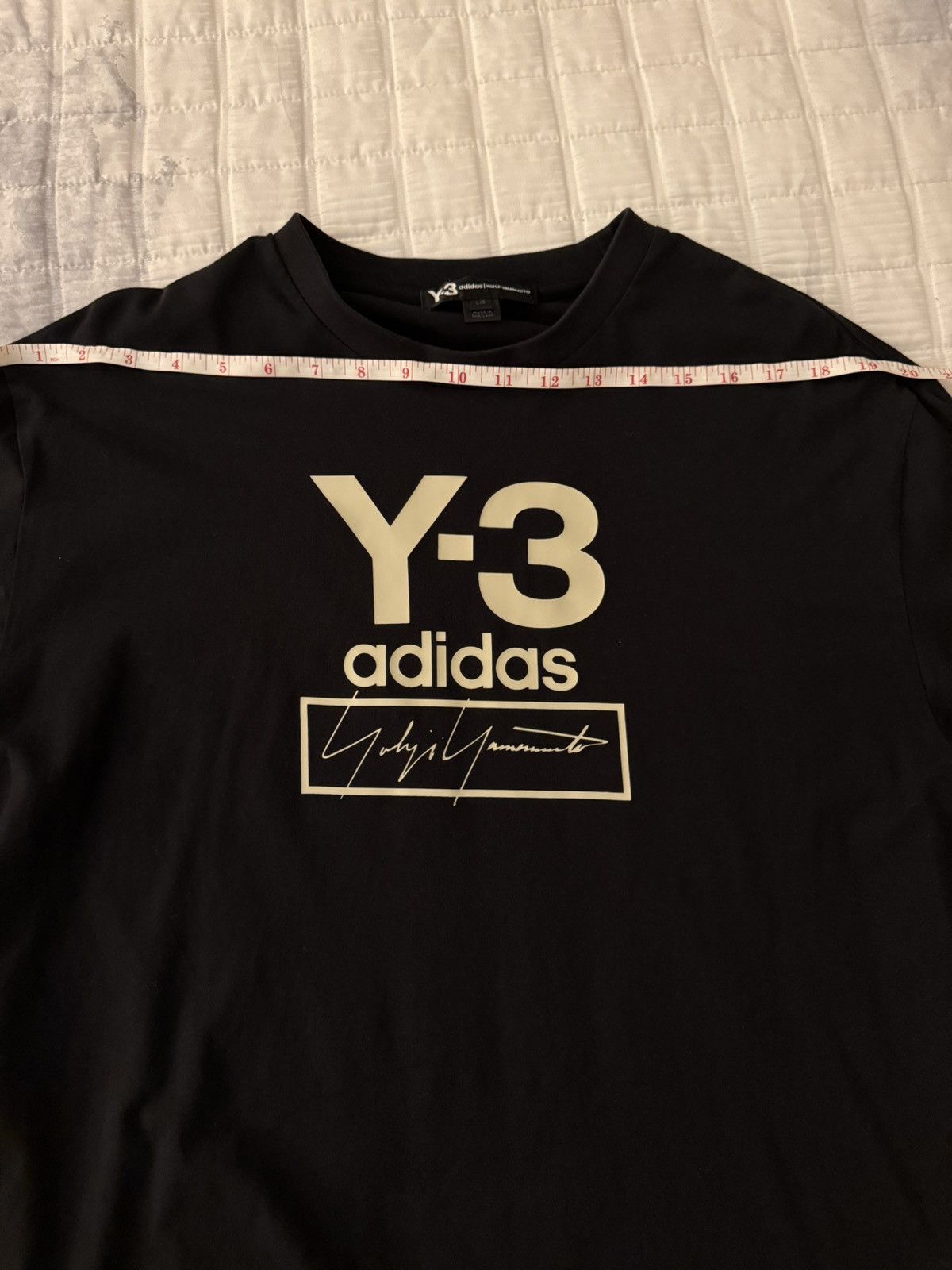 Yohji Yamamoto Y-3 Adidas Yohji Yamamoto Black T-Shirt Size US L / EU 52-54 / 3 - 5 Thumbnail