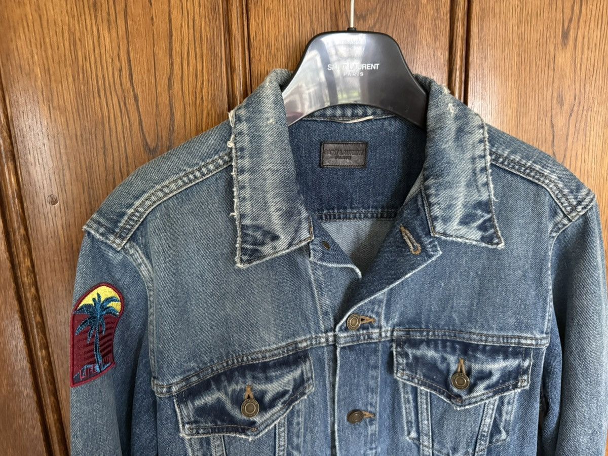 Saint Laurent Paris SS16 Saint Laurent Hedi Slimane palm tree denim jacket XL Size US XL / EU 56 / 4 - 12 Thumbnail