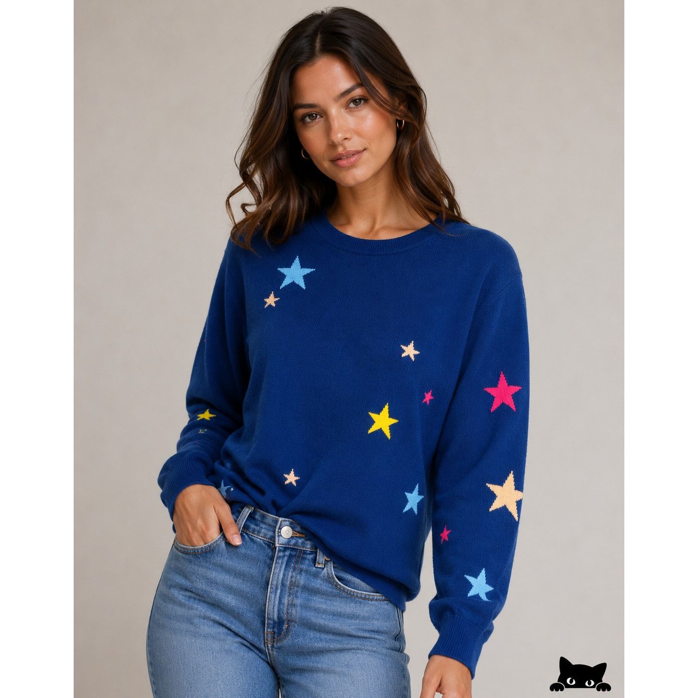 CHINTI & PARKER Chinti & Parker Navy Multi Star Long Sleeve CrewSweater L Size L / US 10 / IT 46 - 3 Thumbnail