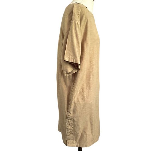 Vintage Vintage Ivory Raw Silk Cut Out Shift Dress - Medium Size M / US 6-8 / IT 42-44 - 6 Thumbnail