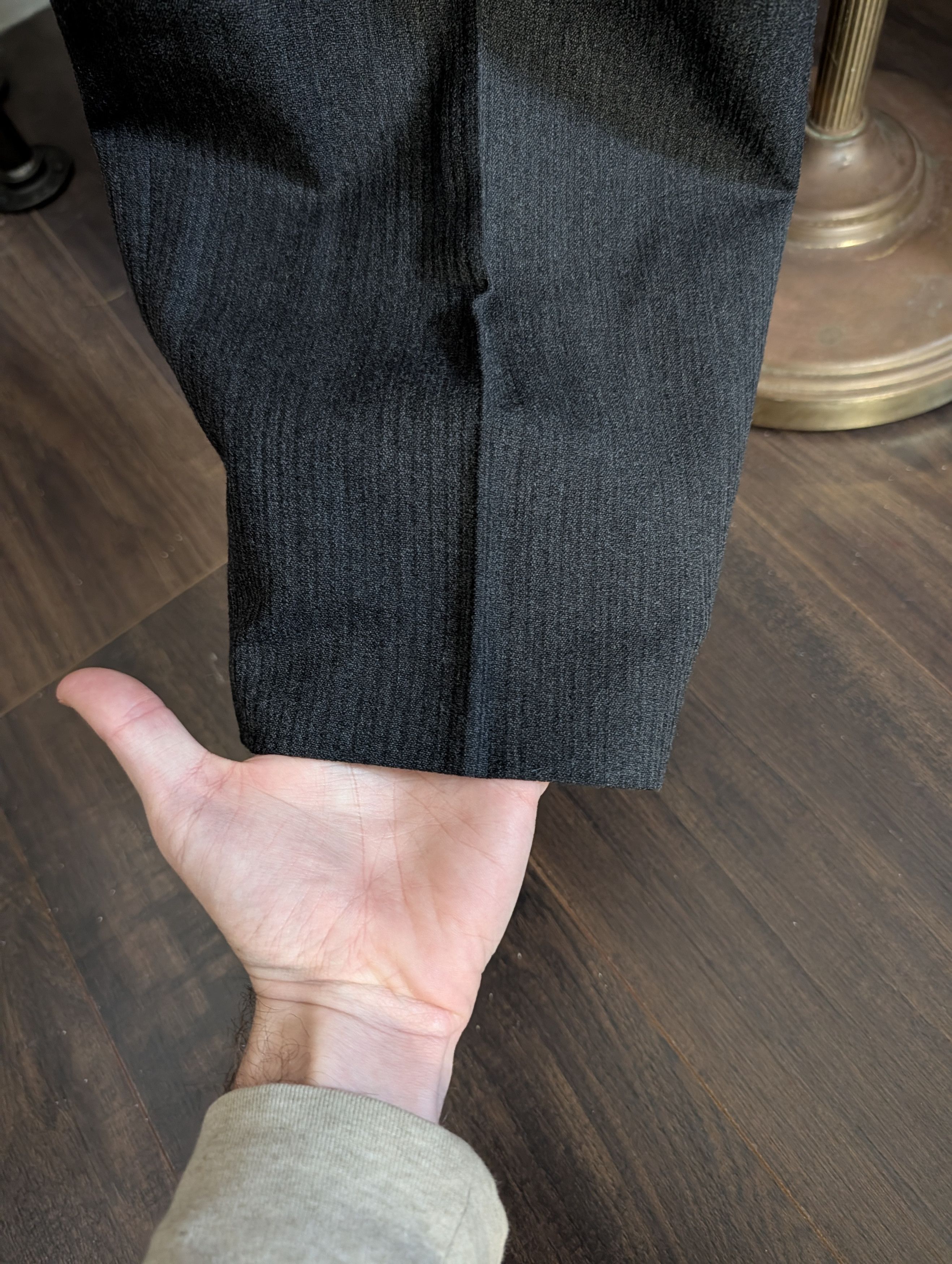 Perry Ellis MARC JACOBS ERA Early 90s textured stripe wool pants Size US 32 / EU 48 - 5 Thumbnail