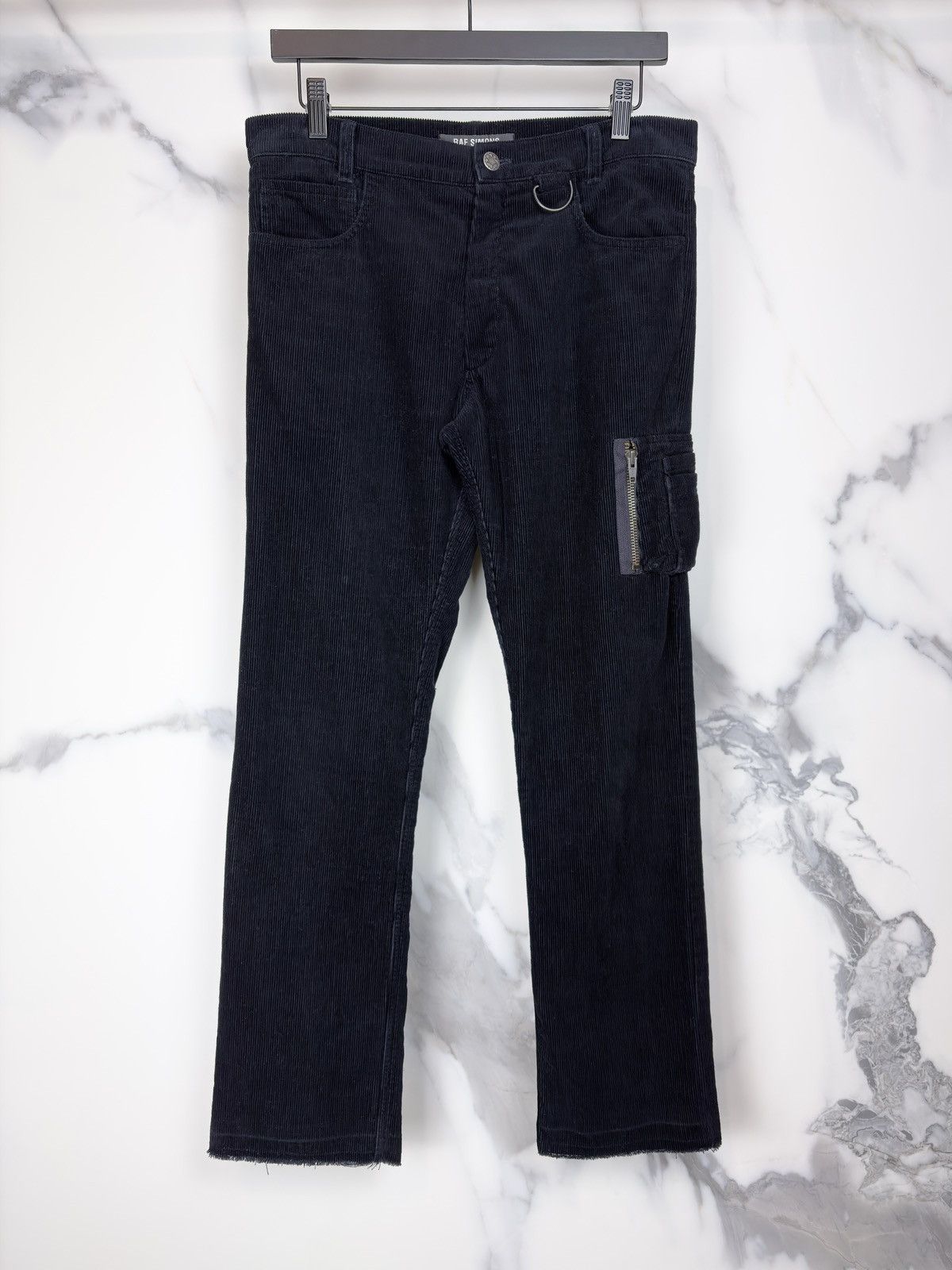 Raf Simons AW04 Raf Simons Waves Corduroy Ma-1 Cargo Pocket Pants Size US 30 / EU 46 - 1 Thumbnail