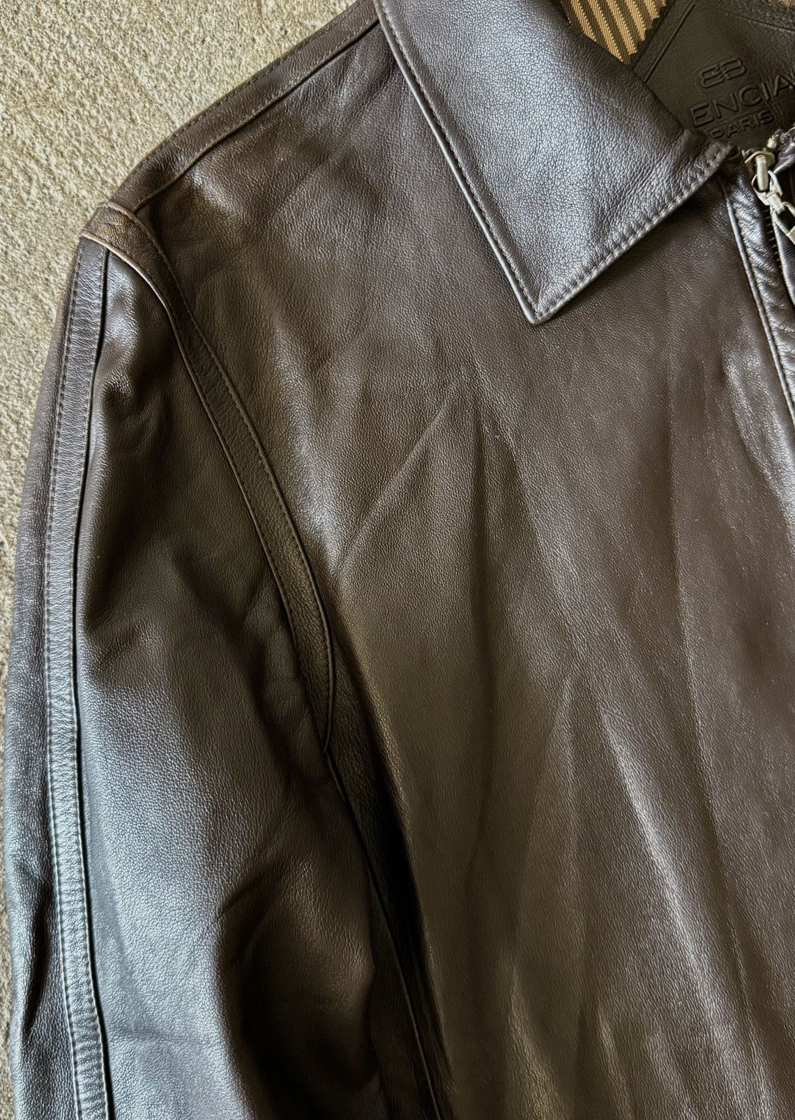 Balenciaga Balenciaga - 1997 -Nicolas Ghesquière -Zip Up Leather Jacket Size US M / EU 48-50 / 2 - 6 Thumbnail