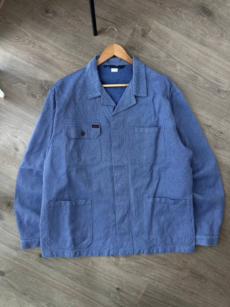 Japanese Brand × Vintage Vintage Japanese Blue Workwear 90’s Distressed Spilag Shirt Size US L / EU 52-54 / 3 - 2 Thumbnail