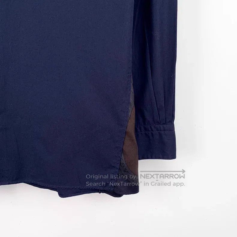 Hermes Hermes Dark blue logo patch cotton collar long sleeve butt Size US XXS / EU 40 - 4 Thumbnail