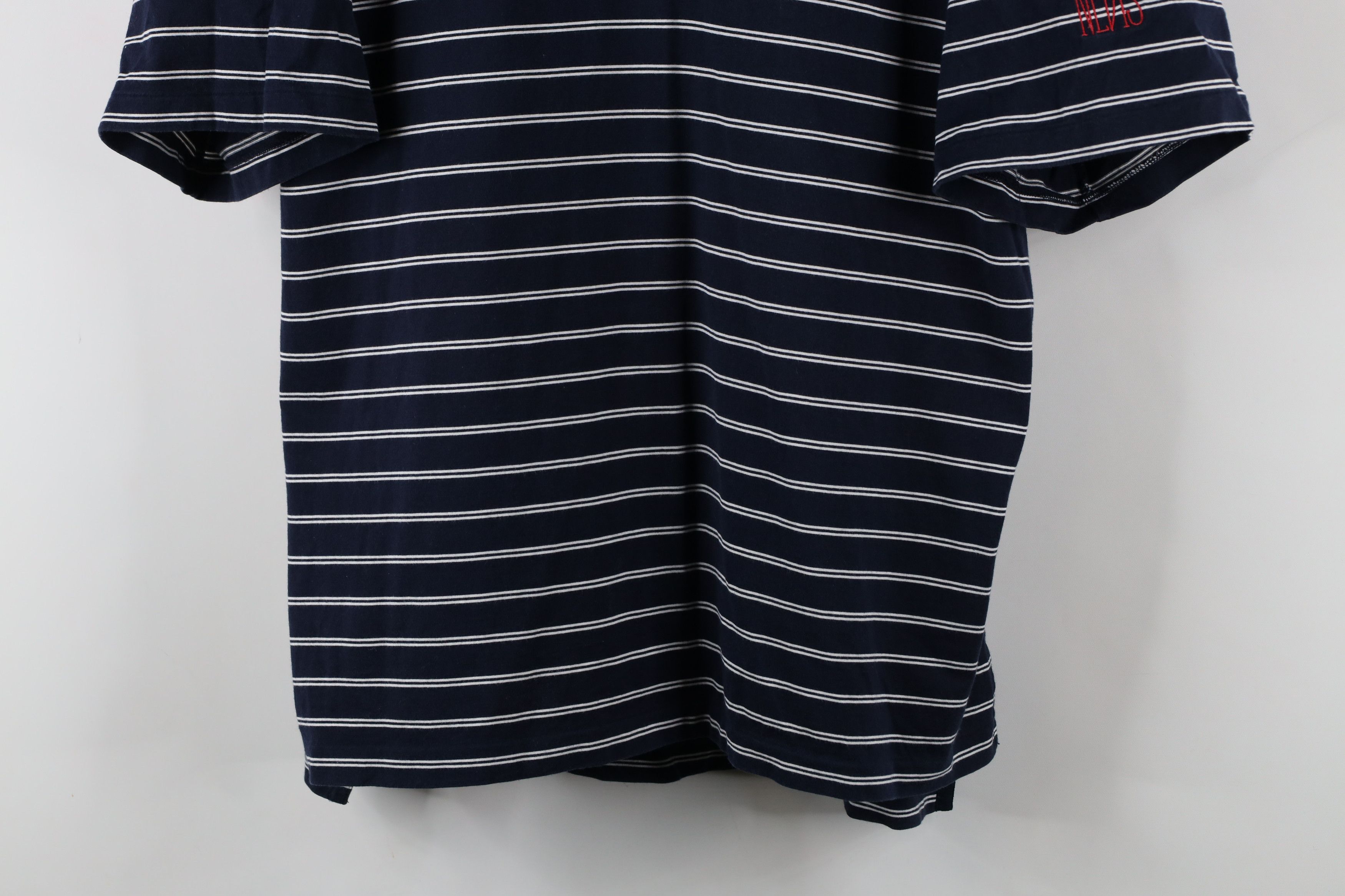 Ralph Lauren × Vintage Vintage 90s Ralph Lauren Striped Spell Out Crest Polo Shirt Size US L / EU 52-54 / 3 - 3 Thumbnail