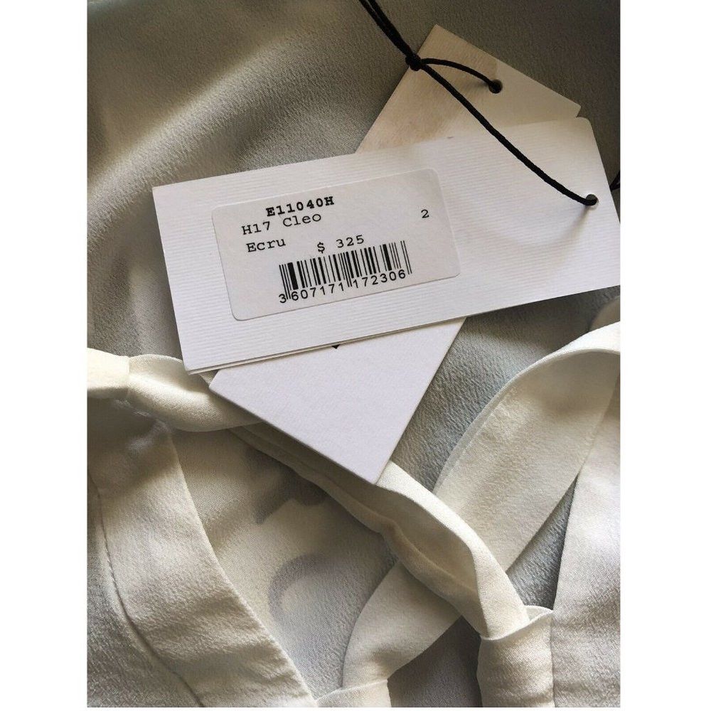 Sandro NWT $325 Sandro Cleo Silk Blouse Lace-up Ecru Size 2 US M Size M / US 6-8 / IT 42-44 - 7 Thumbnail
