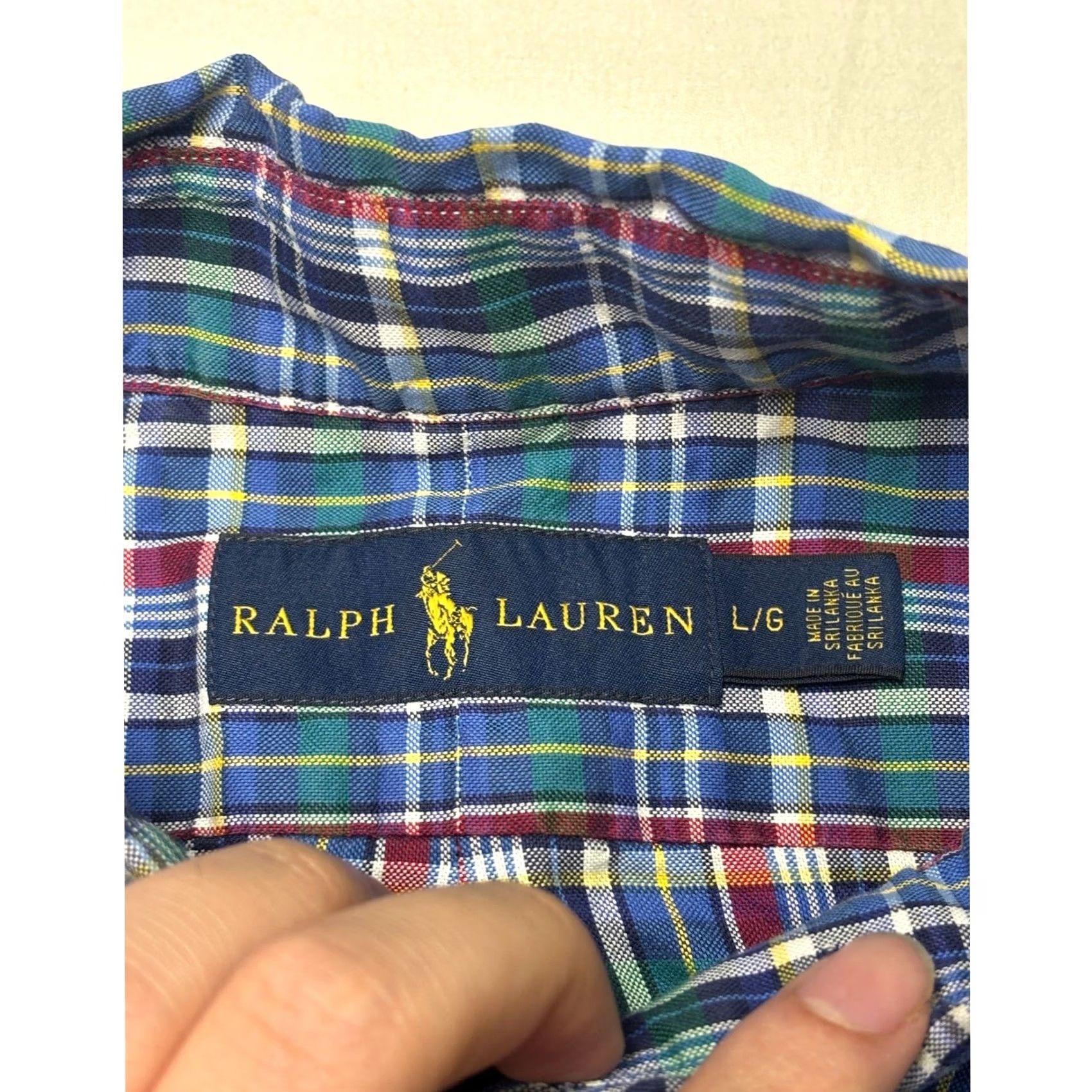 Polo Ralph Lauren Polo Ralph Lauren Mens L Plaid Button Down Shirt Blue Green Red Cotton L/G Size US L / EU 52-54 / 3 - 4 Thumbnail