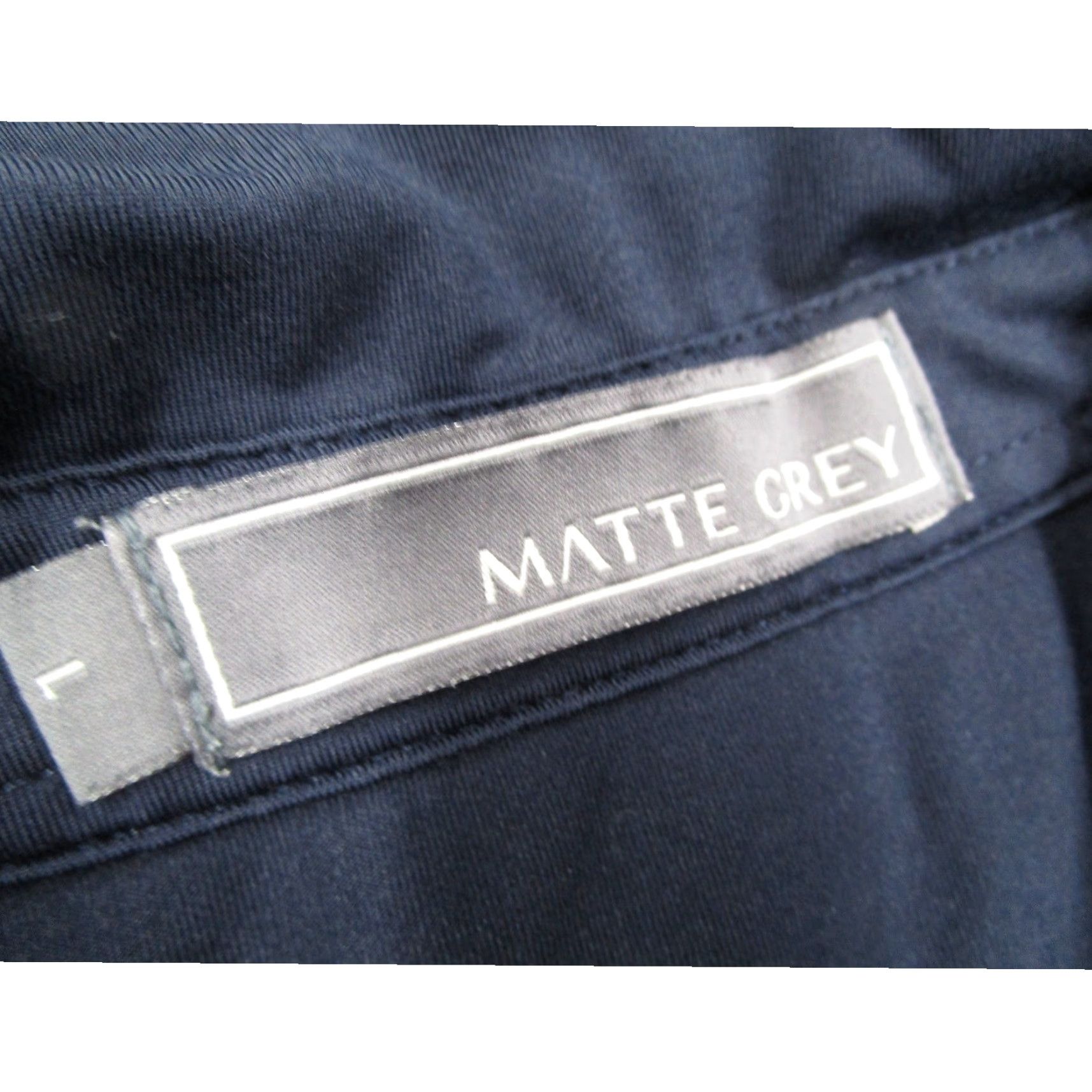Vintage Matte Grey Mens Polo Shirt Navy Blue Short Sleeve 61142 L Button Chest Pocket Mois ture Wicking Stretch Golf Casual Activewear Shirt Size US L / EU 52-54 / 3 - 3 Thumbnail