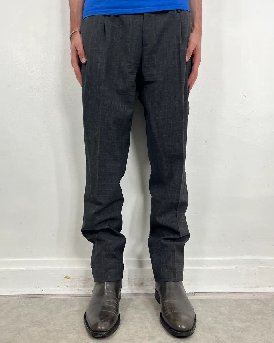 Dolce & Gabbana 2000s Dolce & Gabbana Grey Wool Checkered Classy Tailored Pants Size US 34 / EU 50 - 1 Thumbnail