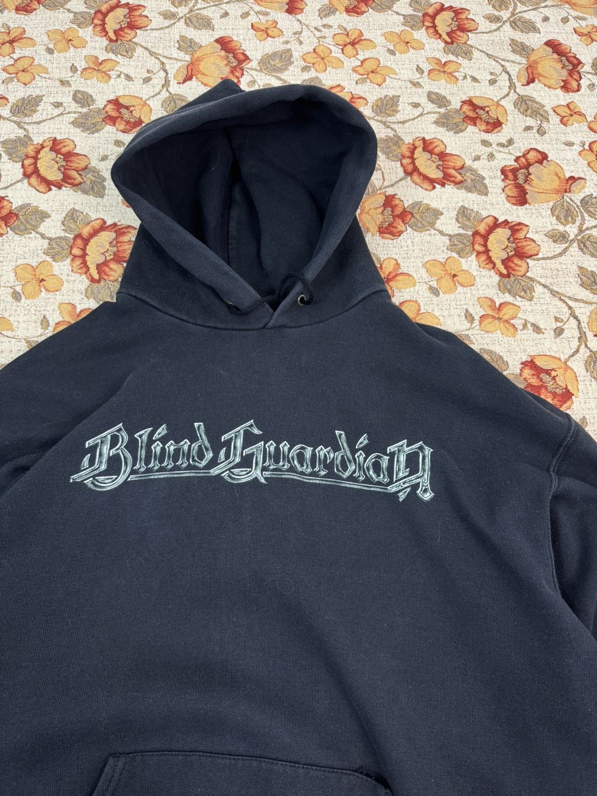 Band Tees × Vintage Vintage Blind Guardian Black Metal Washed Hoodie Boxy Fit XL Size US XL / EU 56 / 4 - 5 Thumbnail