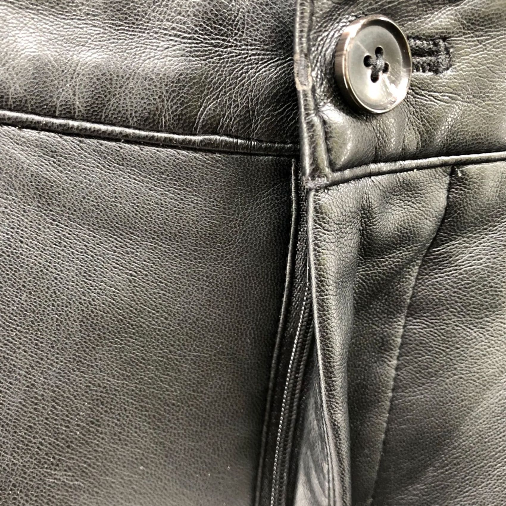 Zara Zara Womens S Black Faux Leather Pleated Front Pants Tapered Leg High Rise Pants Size 28" / US 6 / IT 42 - 7 Thumbnail