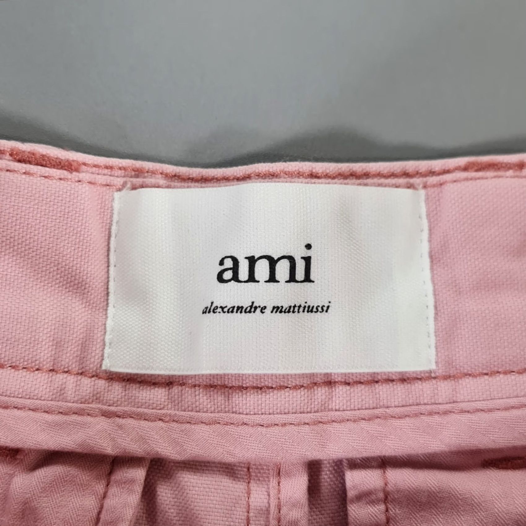 Vintage AMI Paris Mens Trousers Pink Small Carrot Fit Cropped Pants Pleated Size US 29 - 4 Thumbnail