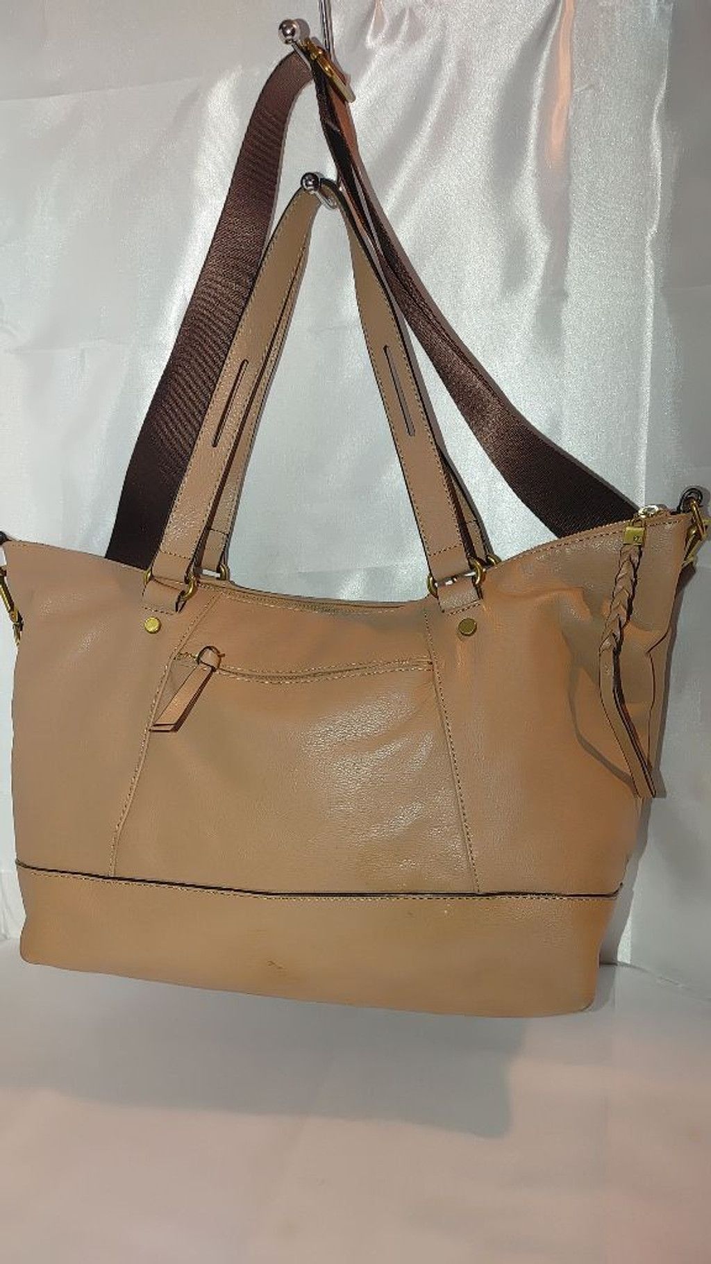 Elliott Elliott Lucca Large Caramel Woven Leather Shopper Tote Bag Size ONE SIZE - 5 Thumbnail