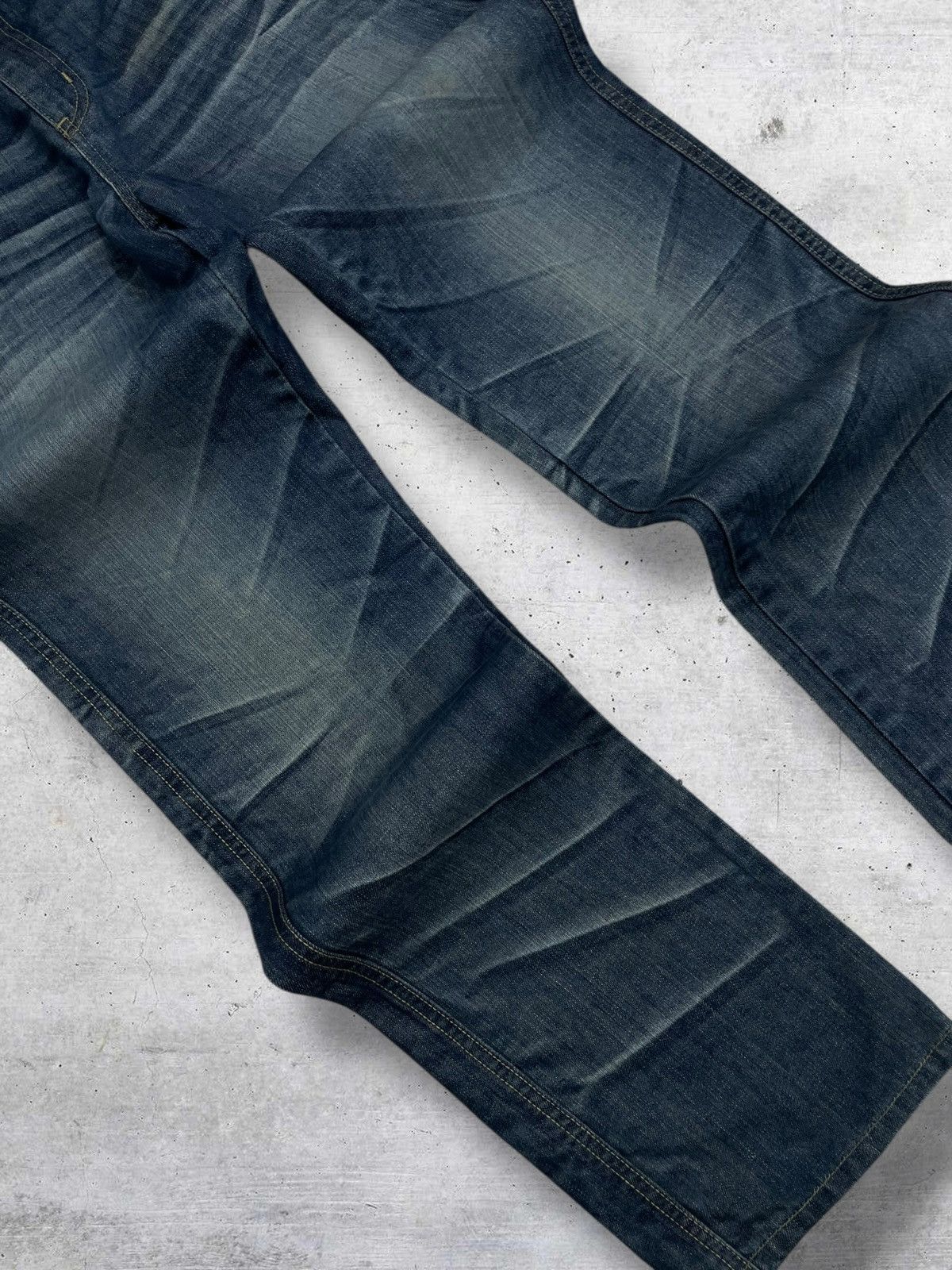 Tornado Mart VINTAGE OSAKA TRAIN TRADITIONAL CLASSIC RAW DISTRESSED DENIM Size US 30 / EU 46 - 6 Thumbnail